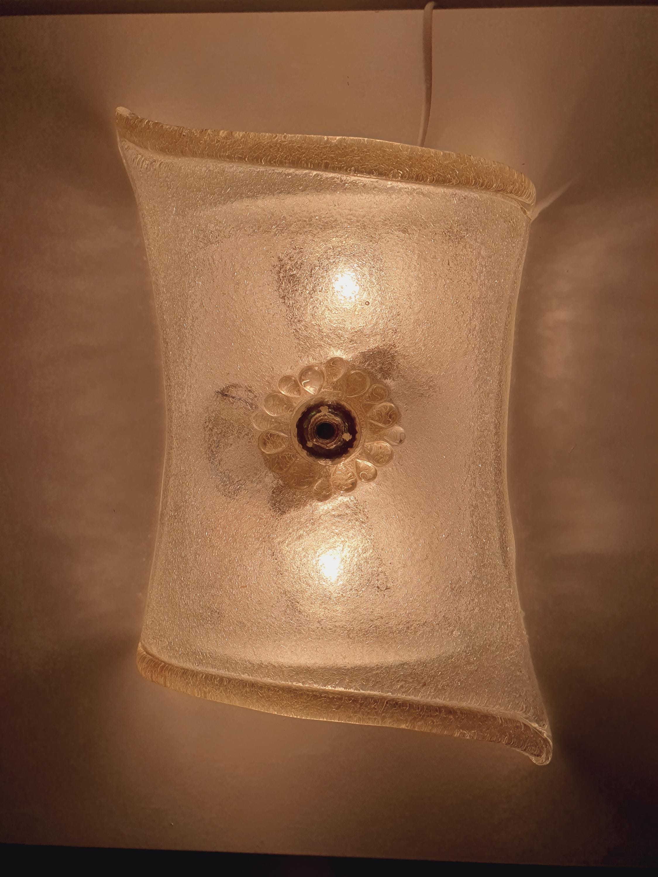 Murano Floral Flush Mount Light: Hand-Crafted Venice Glass