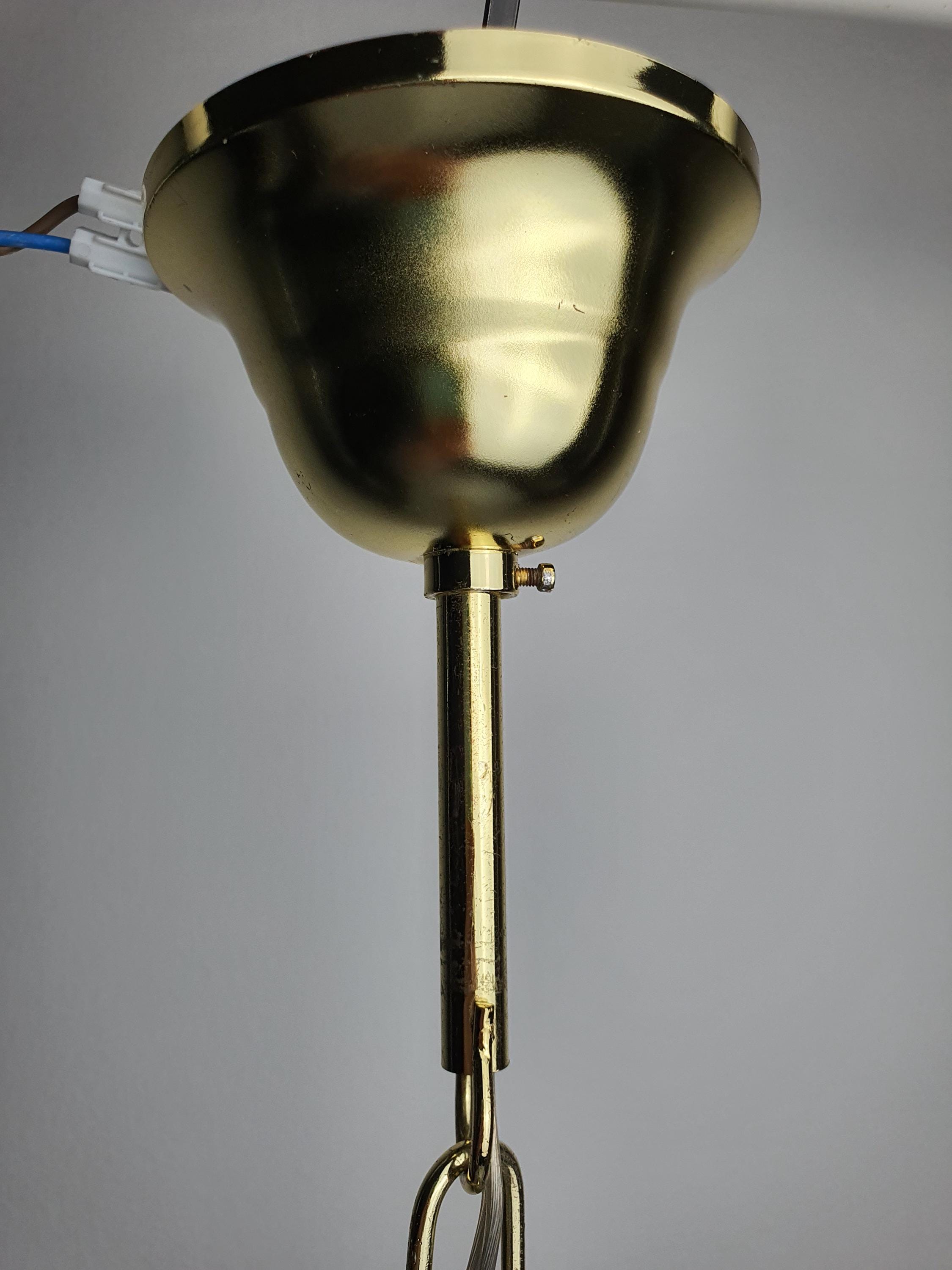 Vintage fazzoletto Murano pendant — organic glass edges and bubble texture detail