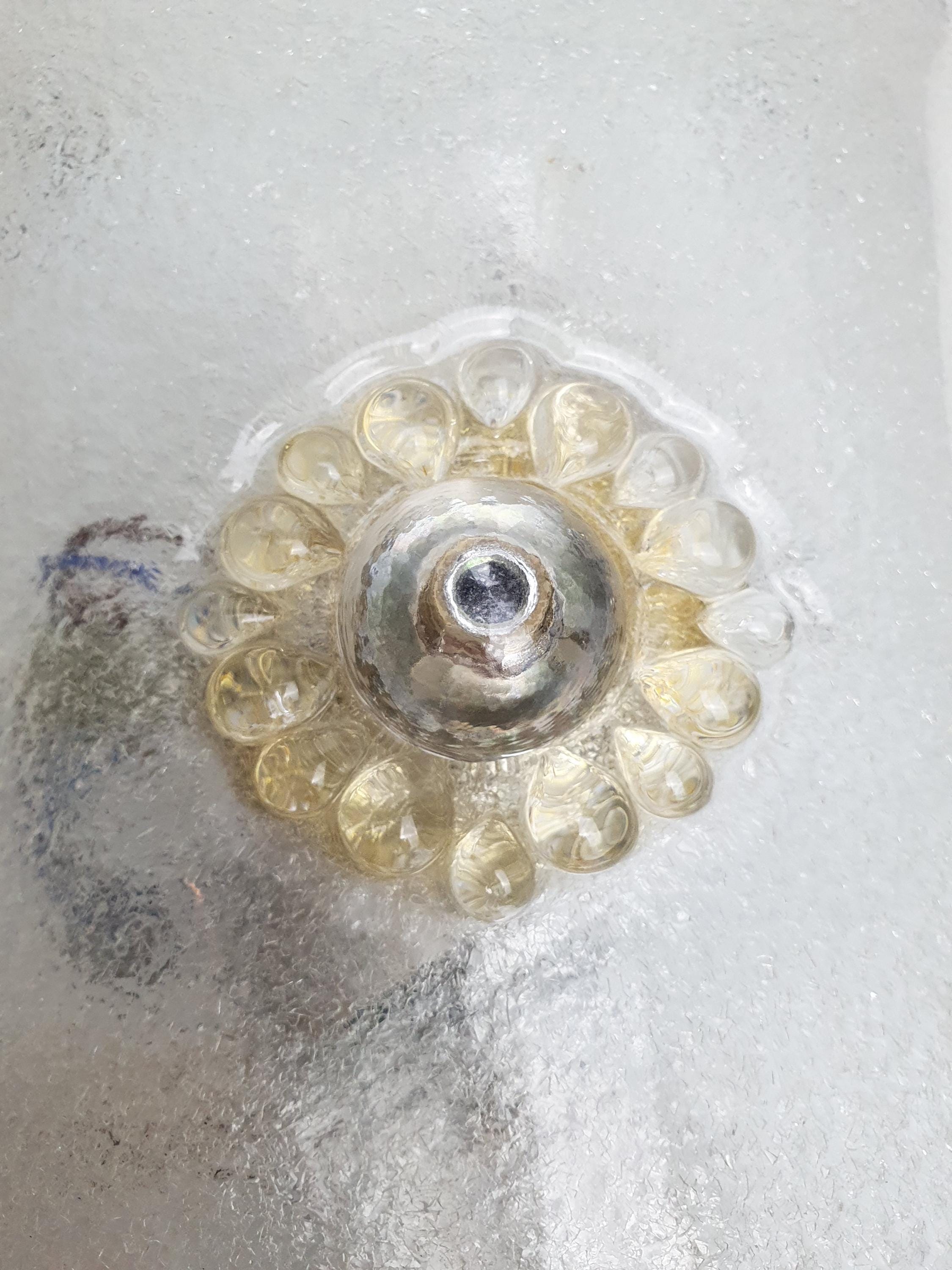 Murano Floral Flush Mount Light: Hand-Crafted Venice Glass