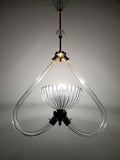 Vintage Barovier & Toso attr. Muranoglas Pendelleuchte — good Vintage condition, full view