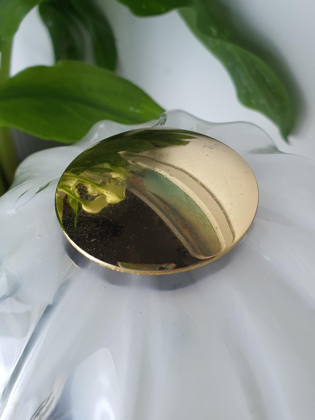 La Murrina Vintage Murano Glass White & Clear Floral Bedside Lamp