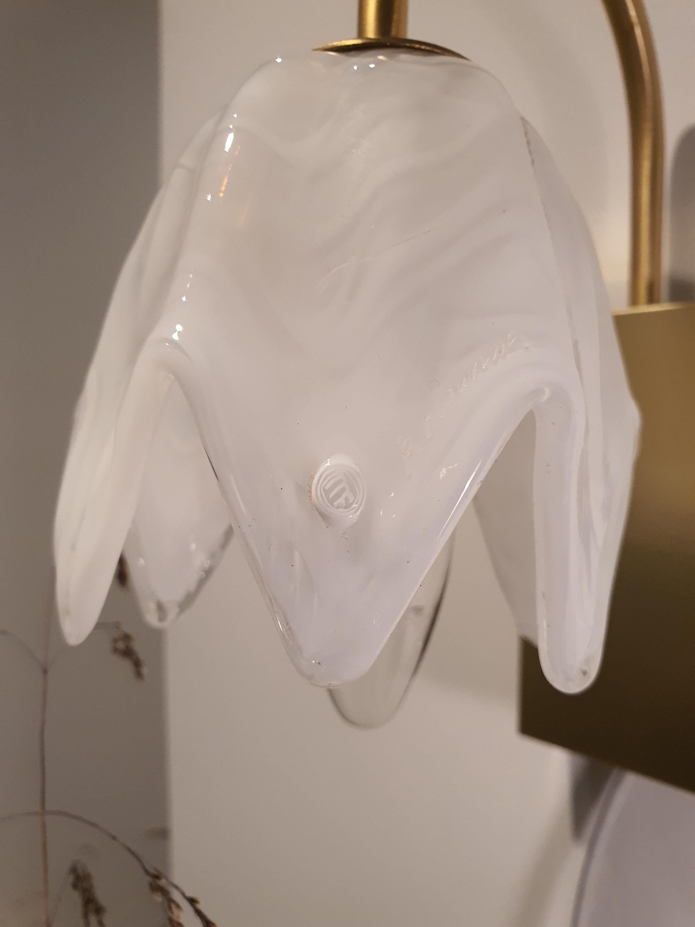 La Murrina Murano Glass Tulip Wall Sconce: Vintage Art Deco Lighting