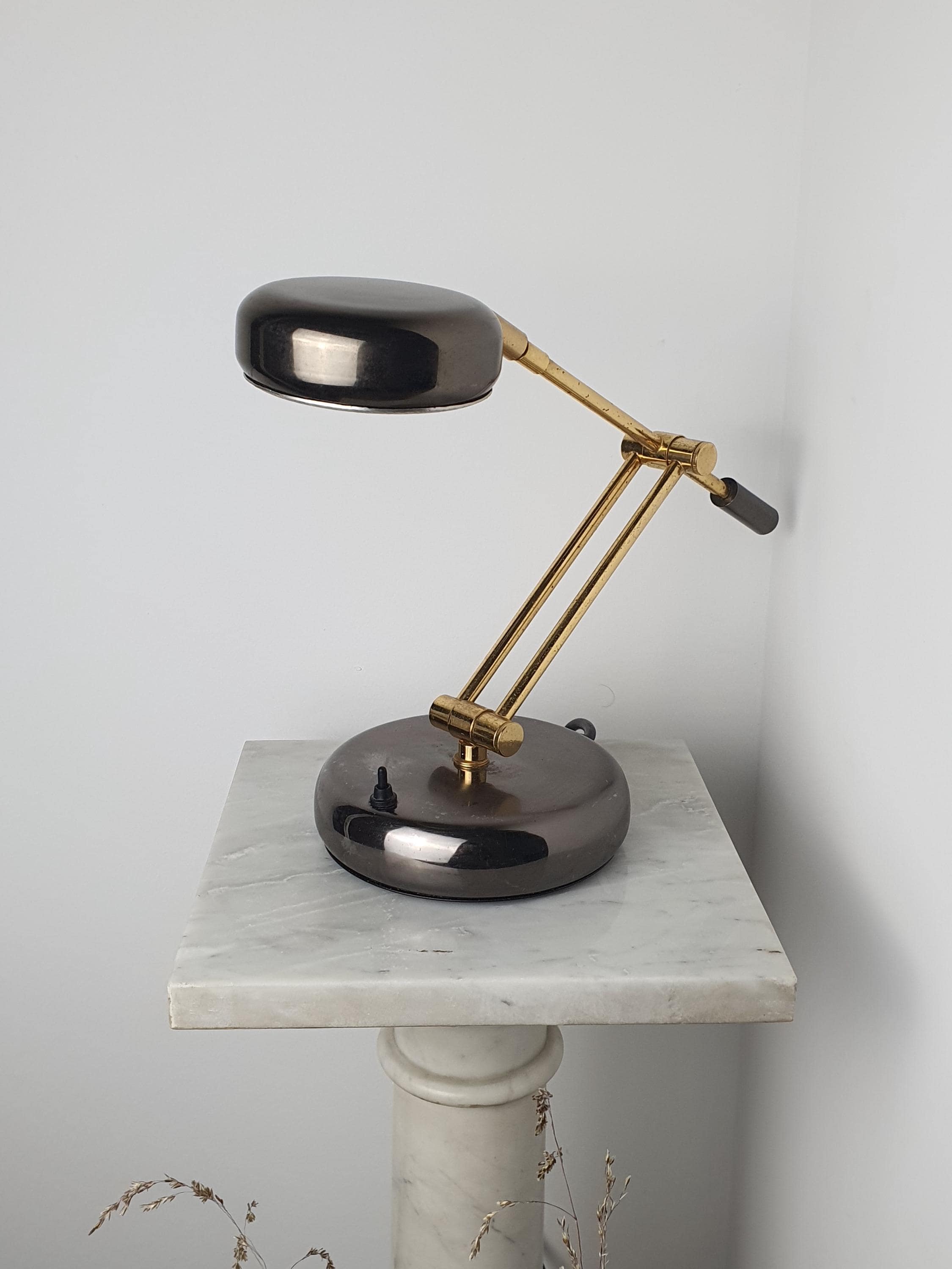 意大利中世纪现代摆臂台灯 | 金色 & 铬 | MCM 风格