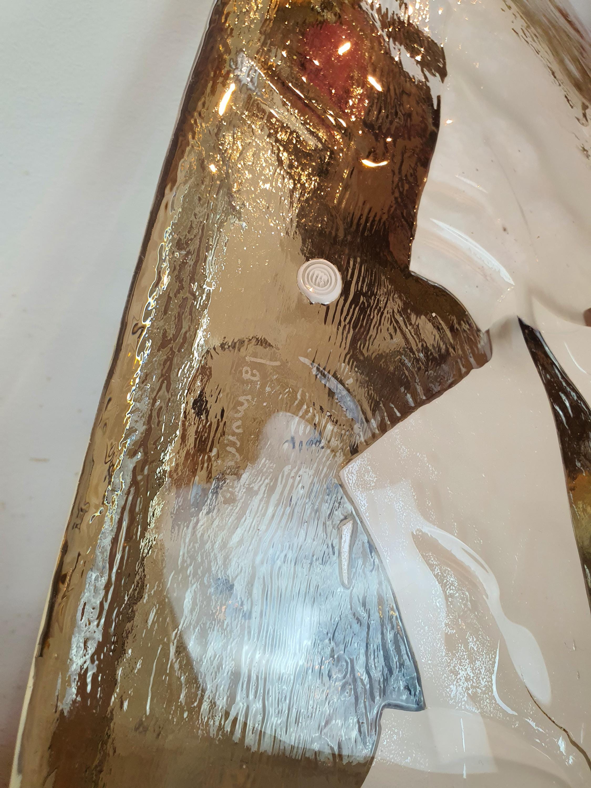 La Murrina Murano Glass Flush Mount Light: Art Nouveau Triangle Design