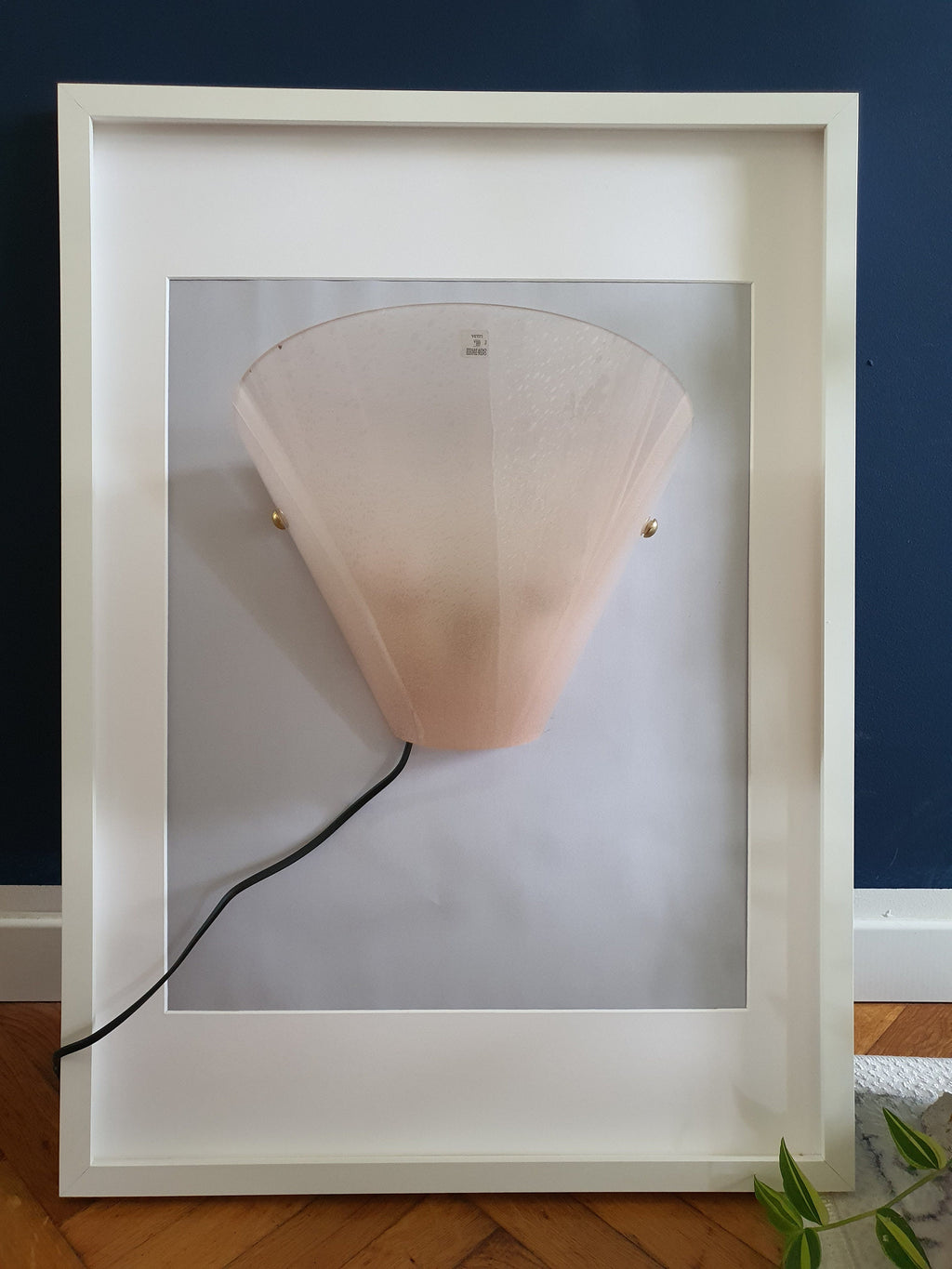 Murano Glass Pink Wall Sconce: Midcentury Art Deco Italian Lighting