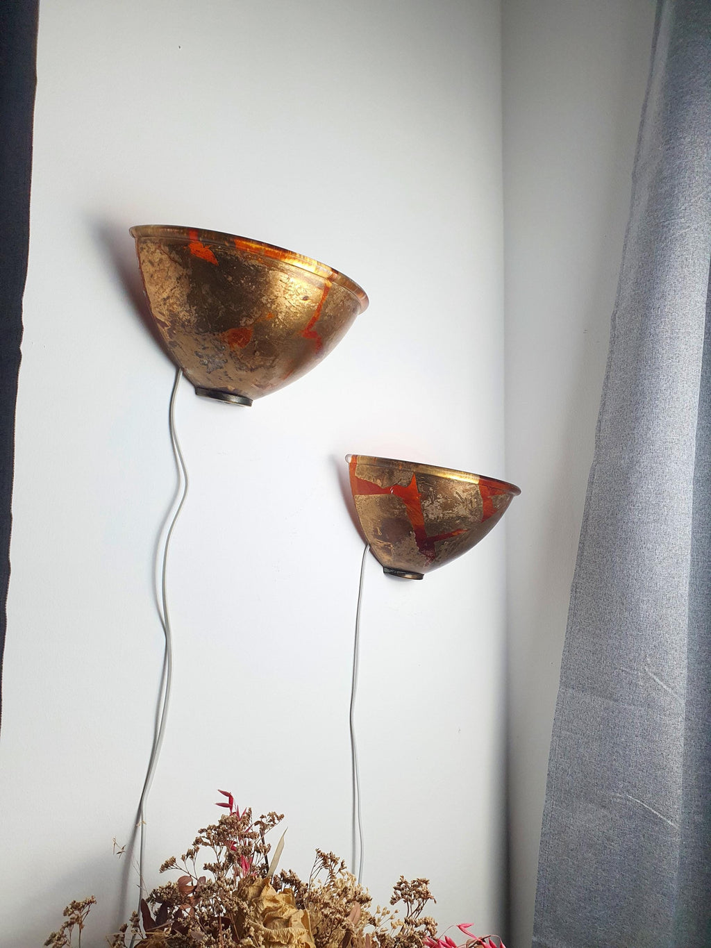 Italian midcentury wall sconce by 2B Illuminazione — bohemian Venetian interior setting