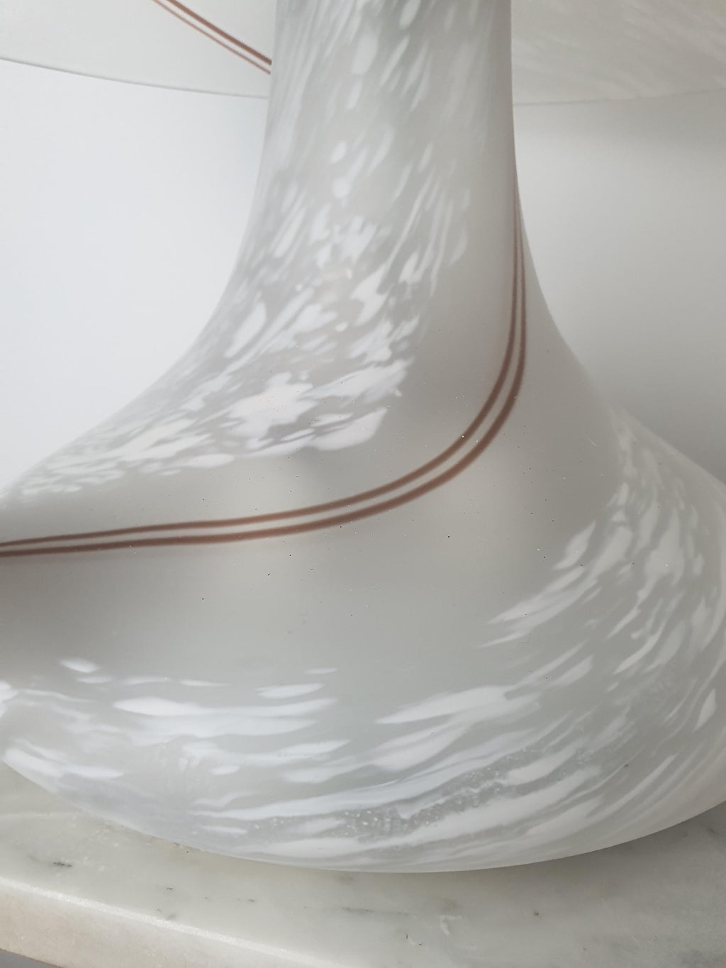 Large Murano Glass Mushroom Lamp: Italian Retro Ambient Light