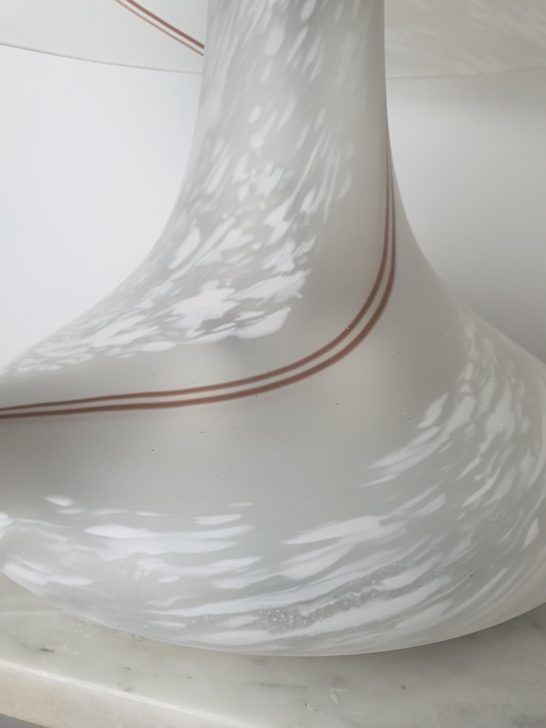 Large Murano Glass Mushroom Lamp: Italian Retro Ambient Light
