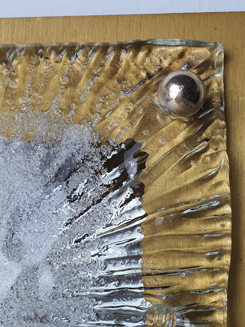 La Murrina Vintage Murano Glass Flush Mount – Handblown Organic Square Ceiling Light