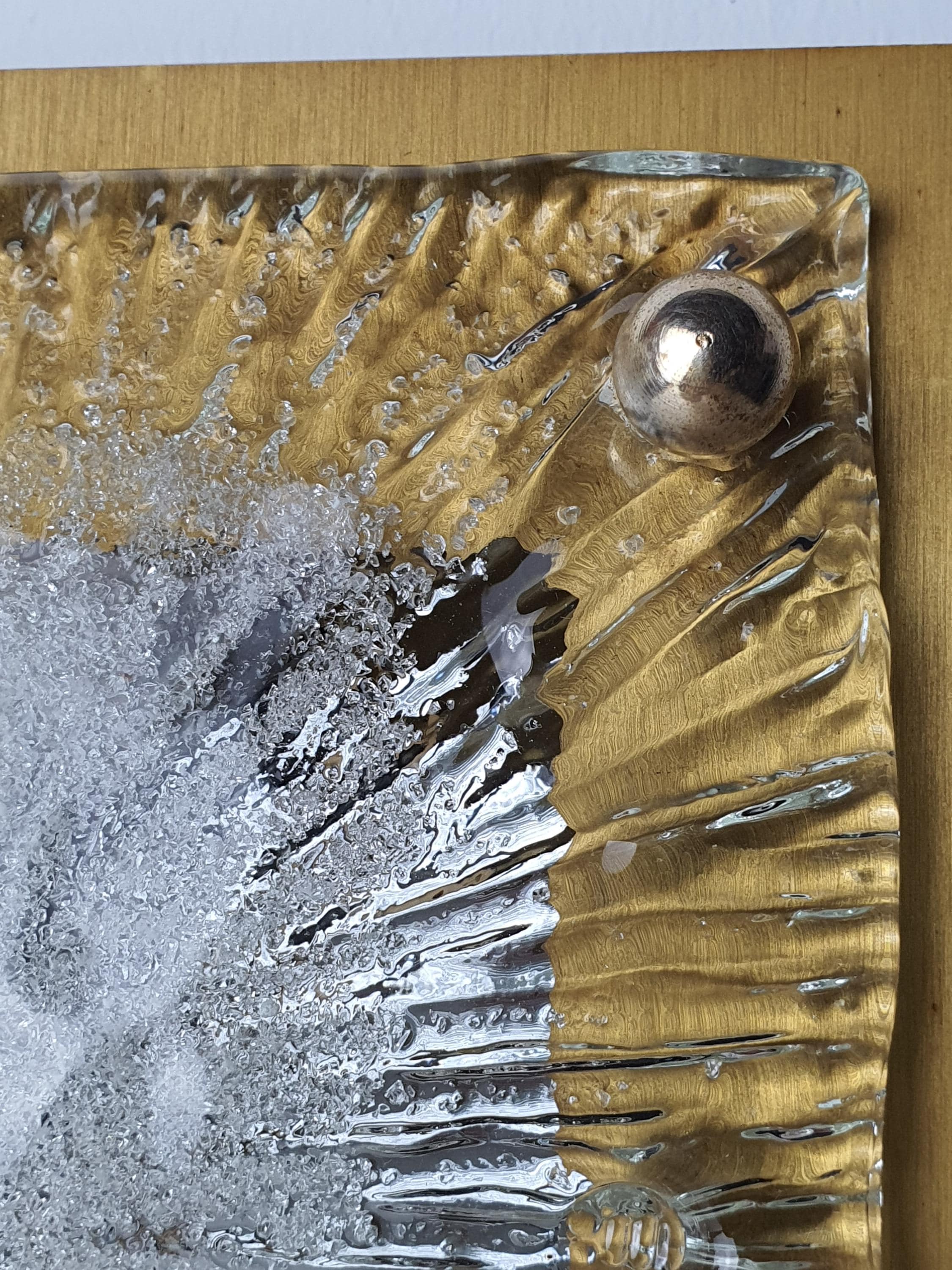 La Murrina Vintage Murano Glass Flush Mount – Handblown Organic Square Ceiling Light