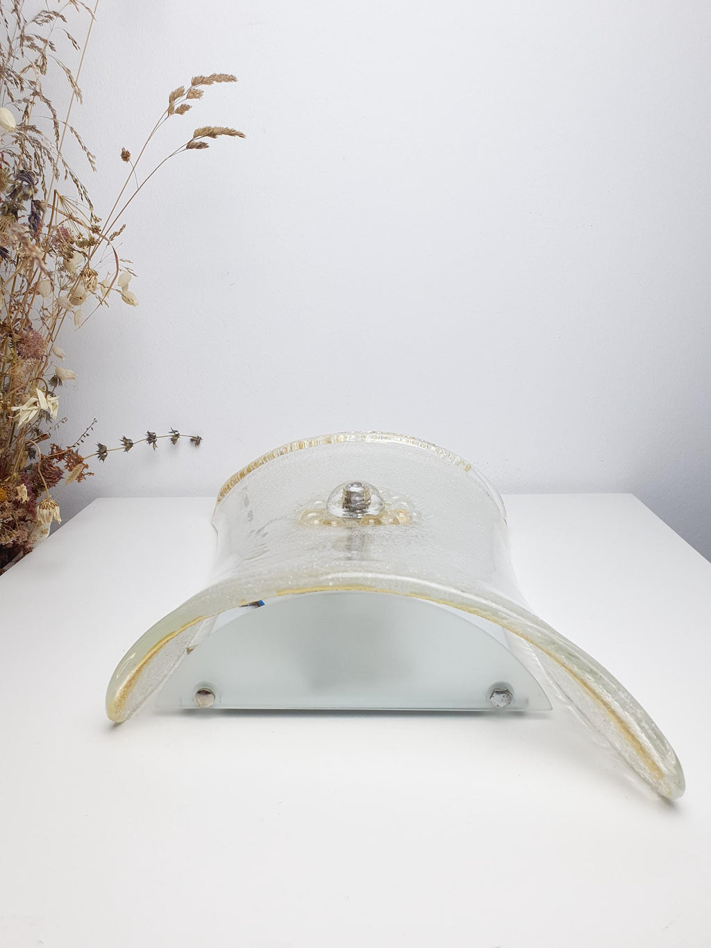 Murano Floral Flush Mount Light: Hand-Crafted Venice Glass
