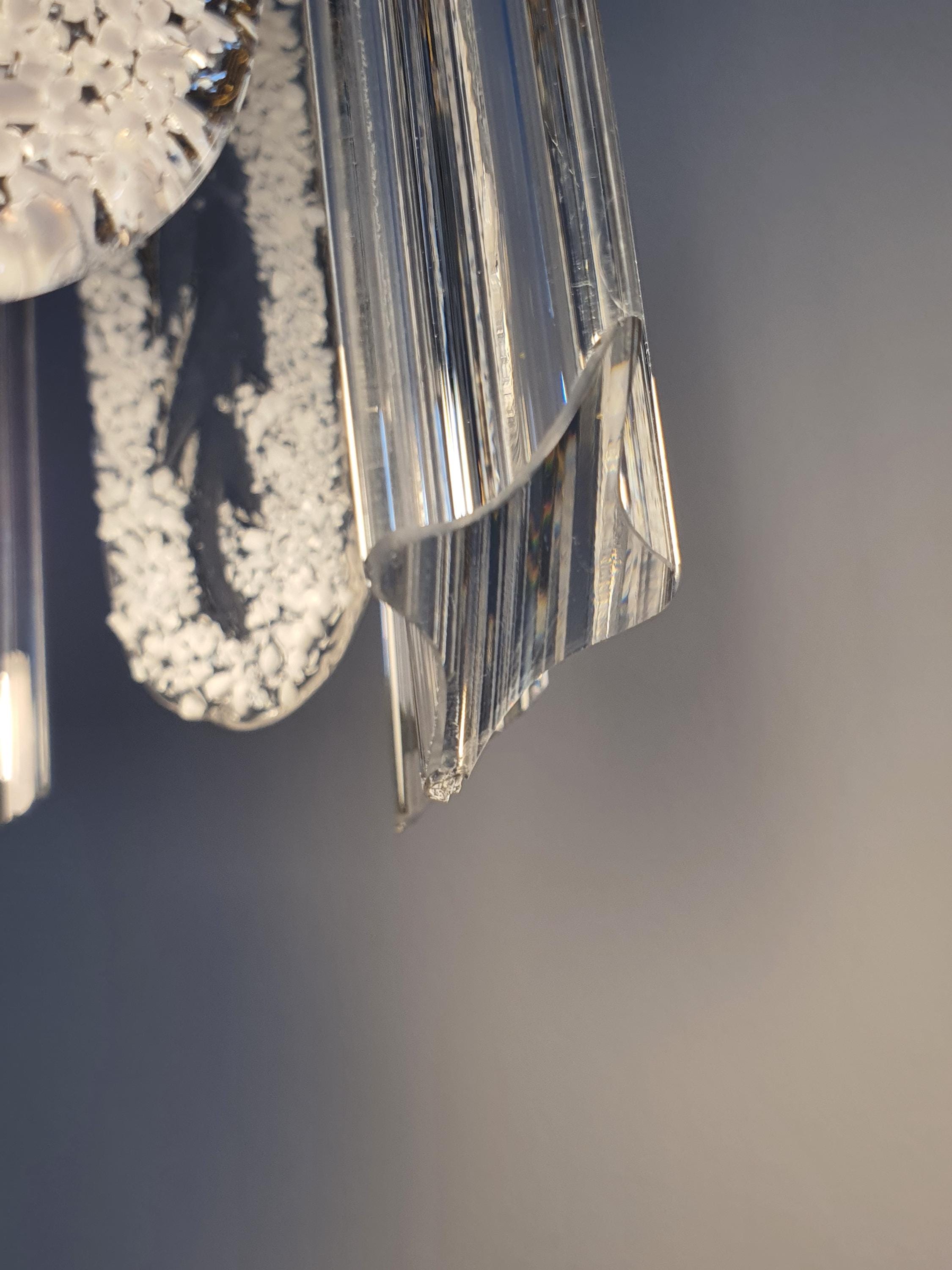 Art Deco Murano Glass Petal Chandelier: Vintage Italian Light