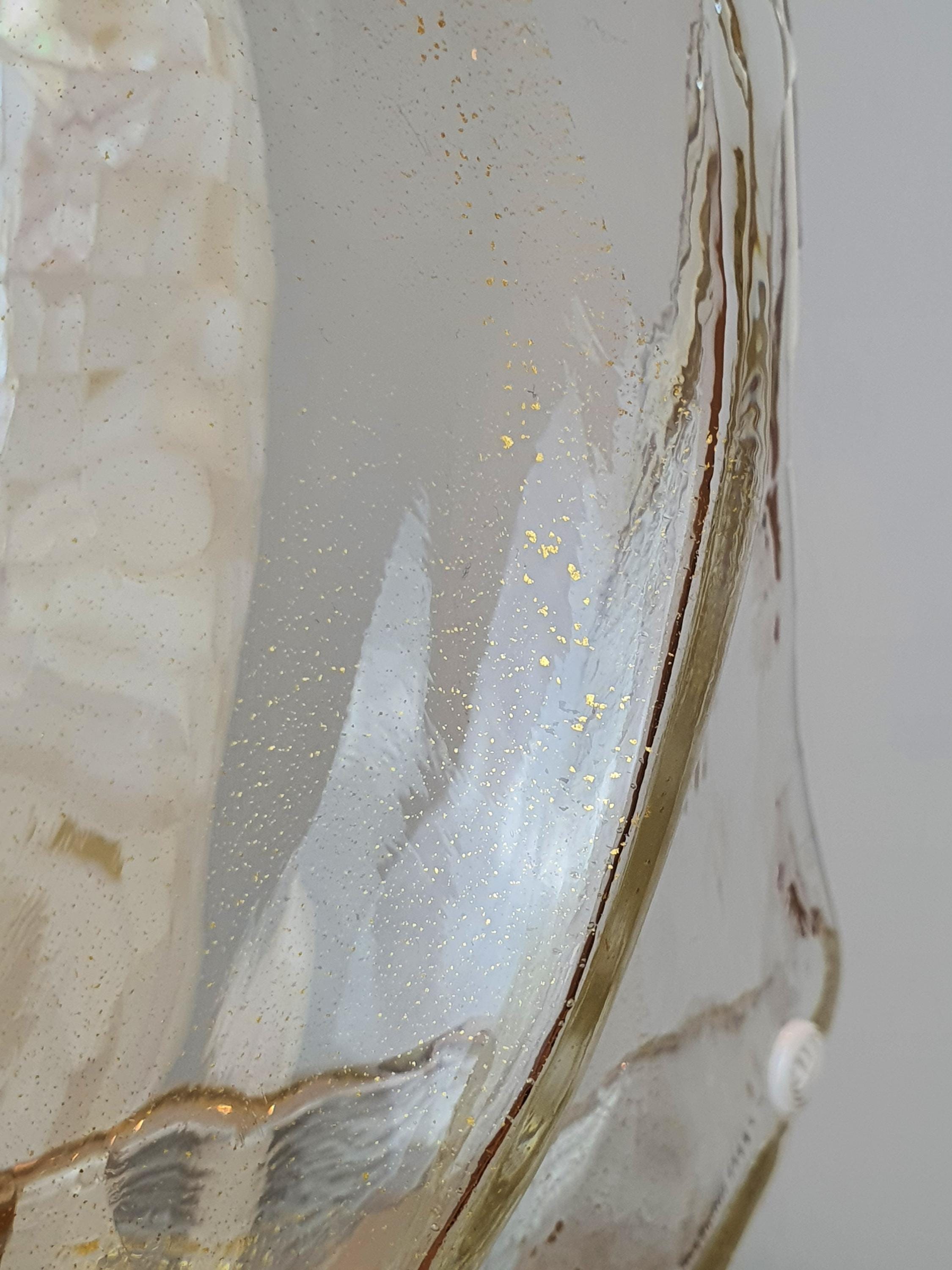 La Murrina Vintage Murano Glass Table Lamp: Venetian Floral Petal Design