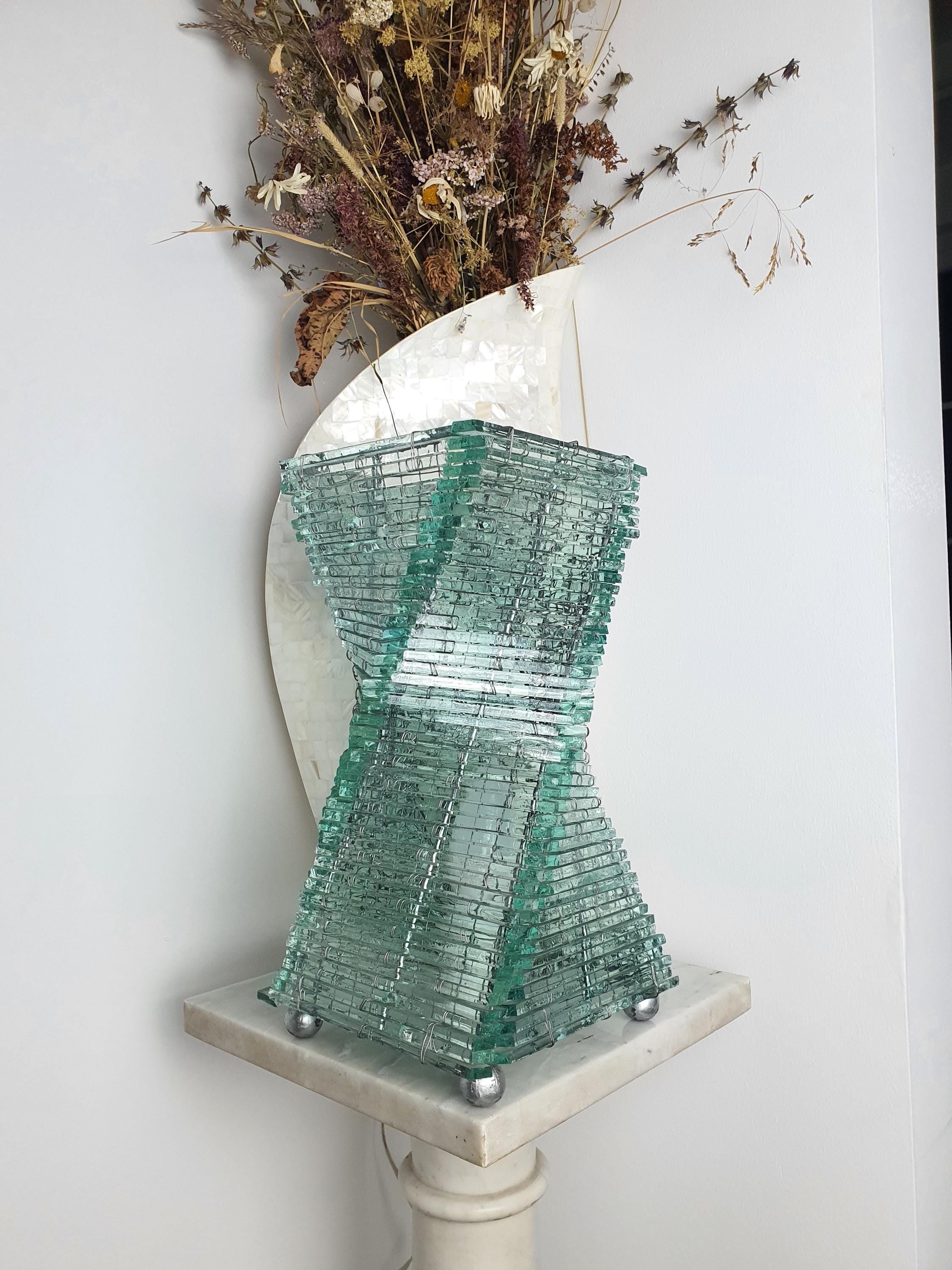 Mosaic Bottle Glass Table Lamp: Handcrafted Retro Twist Design