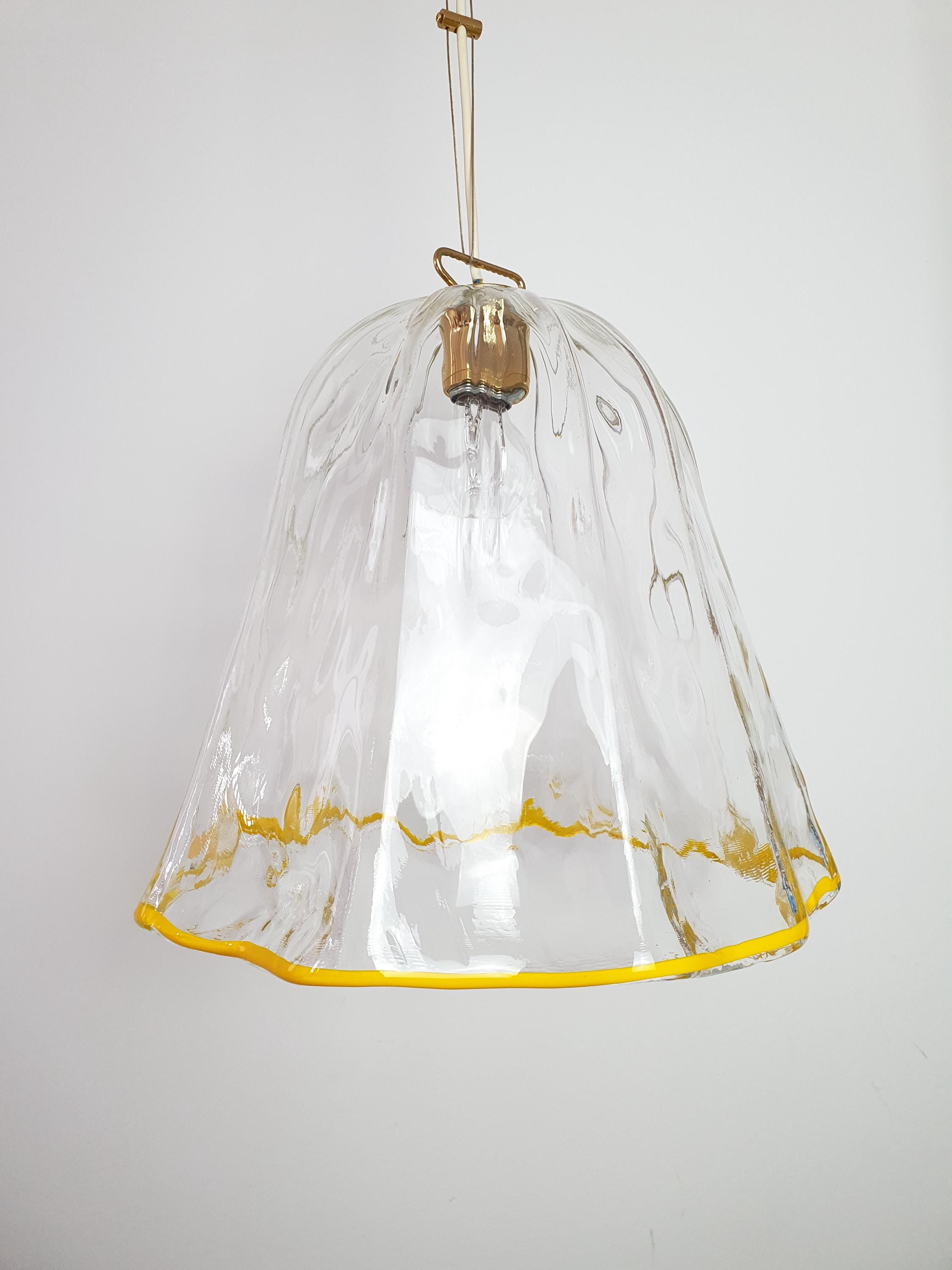 Vintage Murano Glass Bell Pendant Lamp by La Murrina – 1980s Italian Hand-Blown Ceiling Light
