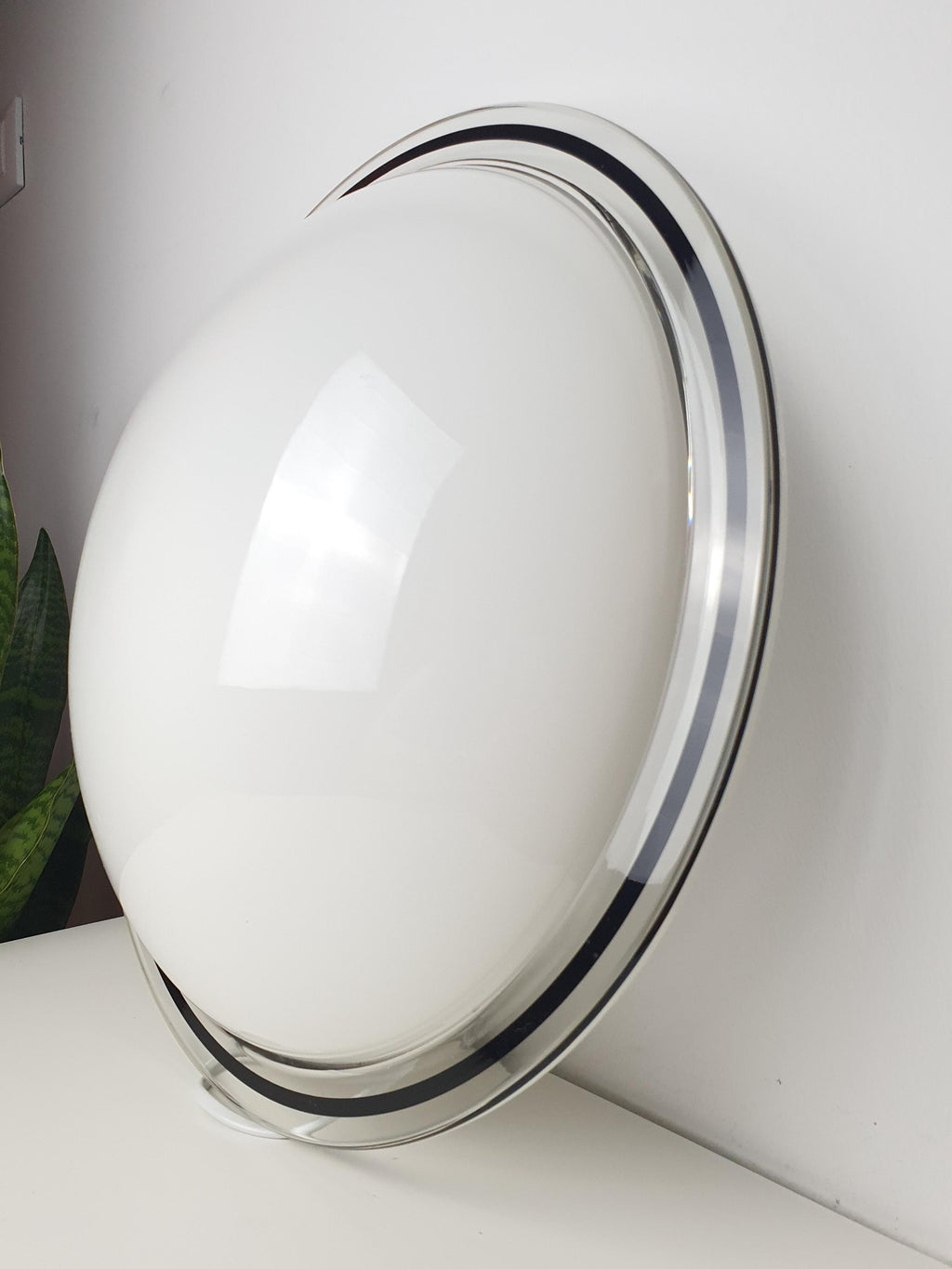 Murano Glass Flush Mount Light: Mid-Century Italian Ceiling/Wall Lamp