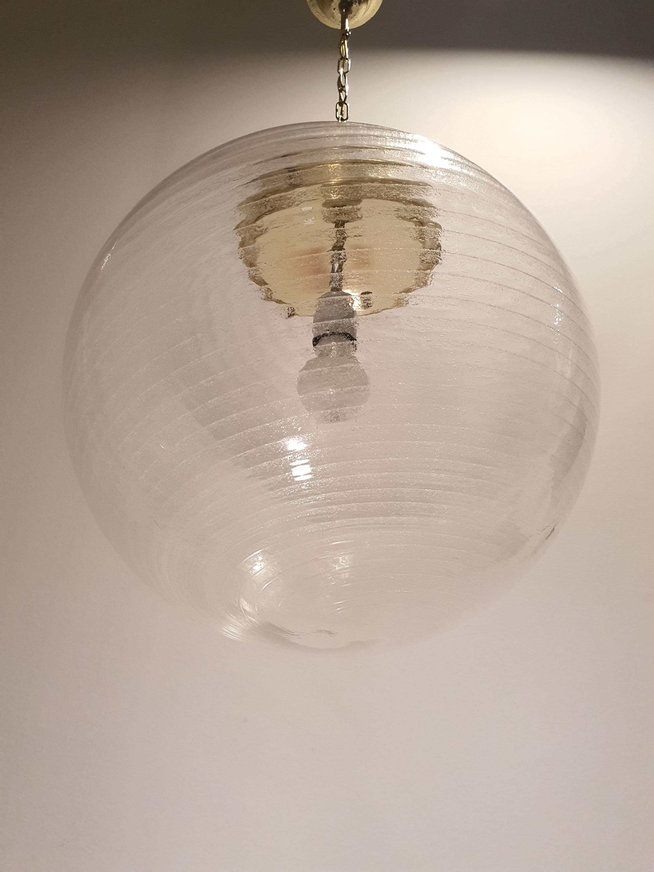 Handcrafted Murano Glass Bubble Globe Pendant Light - Retro Home Decor