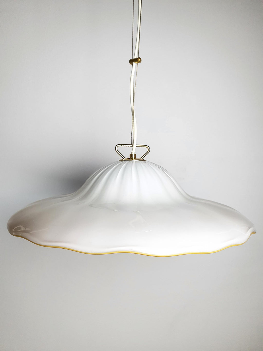La Murrina crème brûlé caramel floral pendant light in vintage Murano Glass