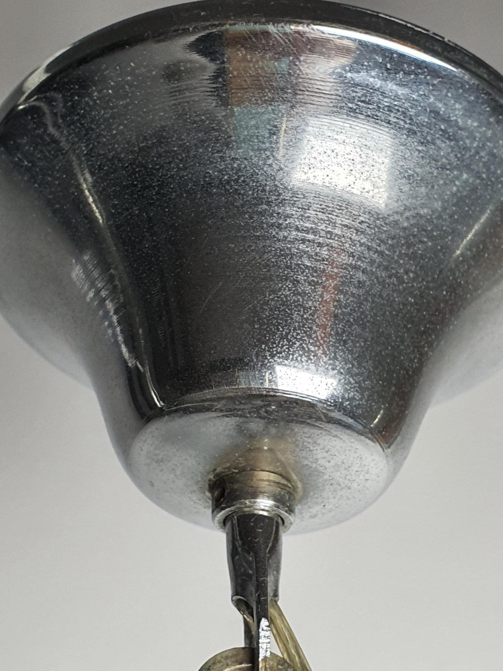 Space Age 6-Arm Small Chandelier | Chrome | Attr. Gaetano Sciolari | Mid-Century Modern Lighting