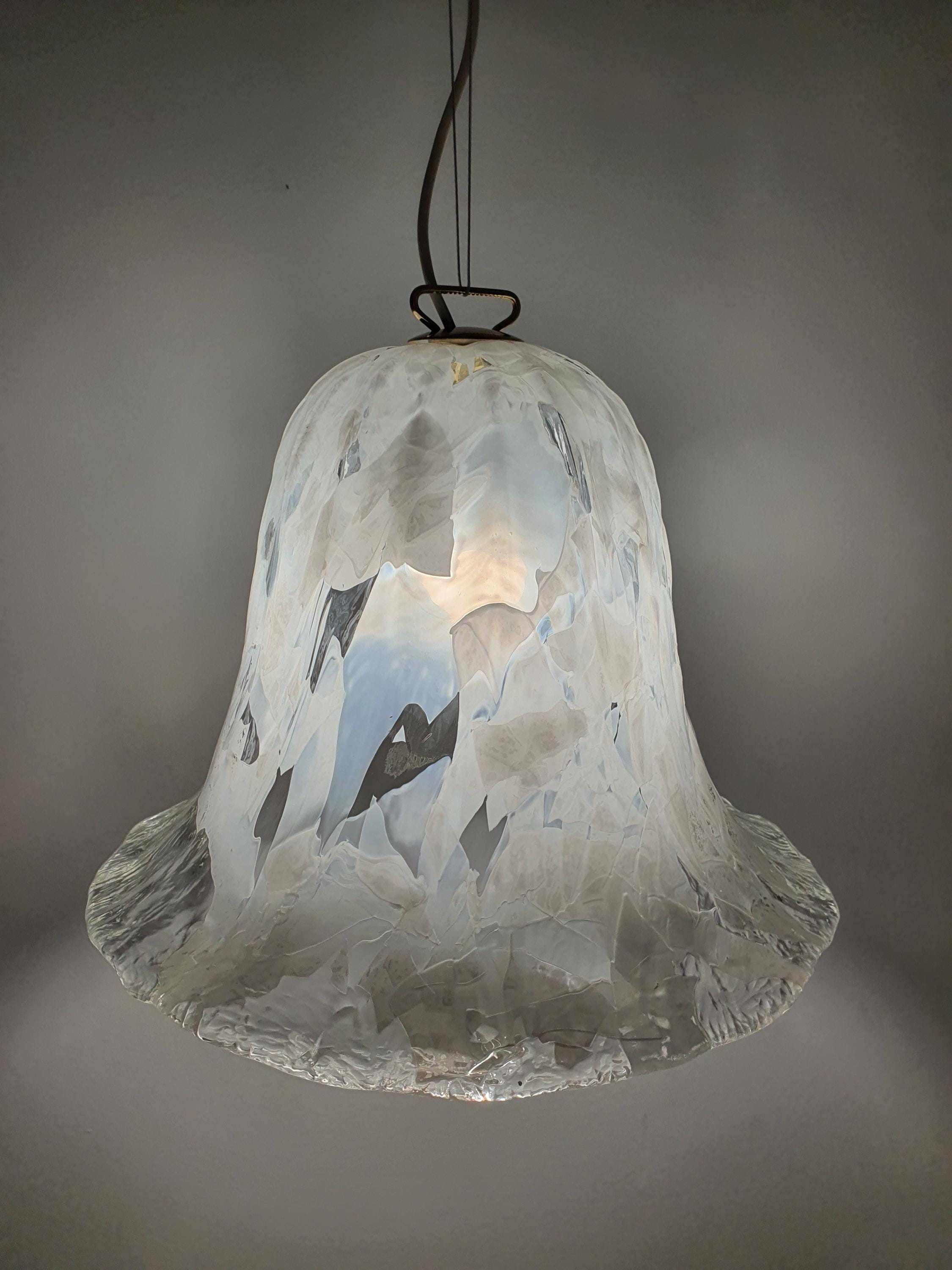 Murano Glass Bell Pendant Light: La Murrina Vintage Floral Lighting