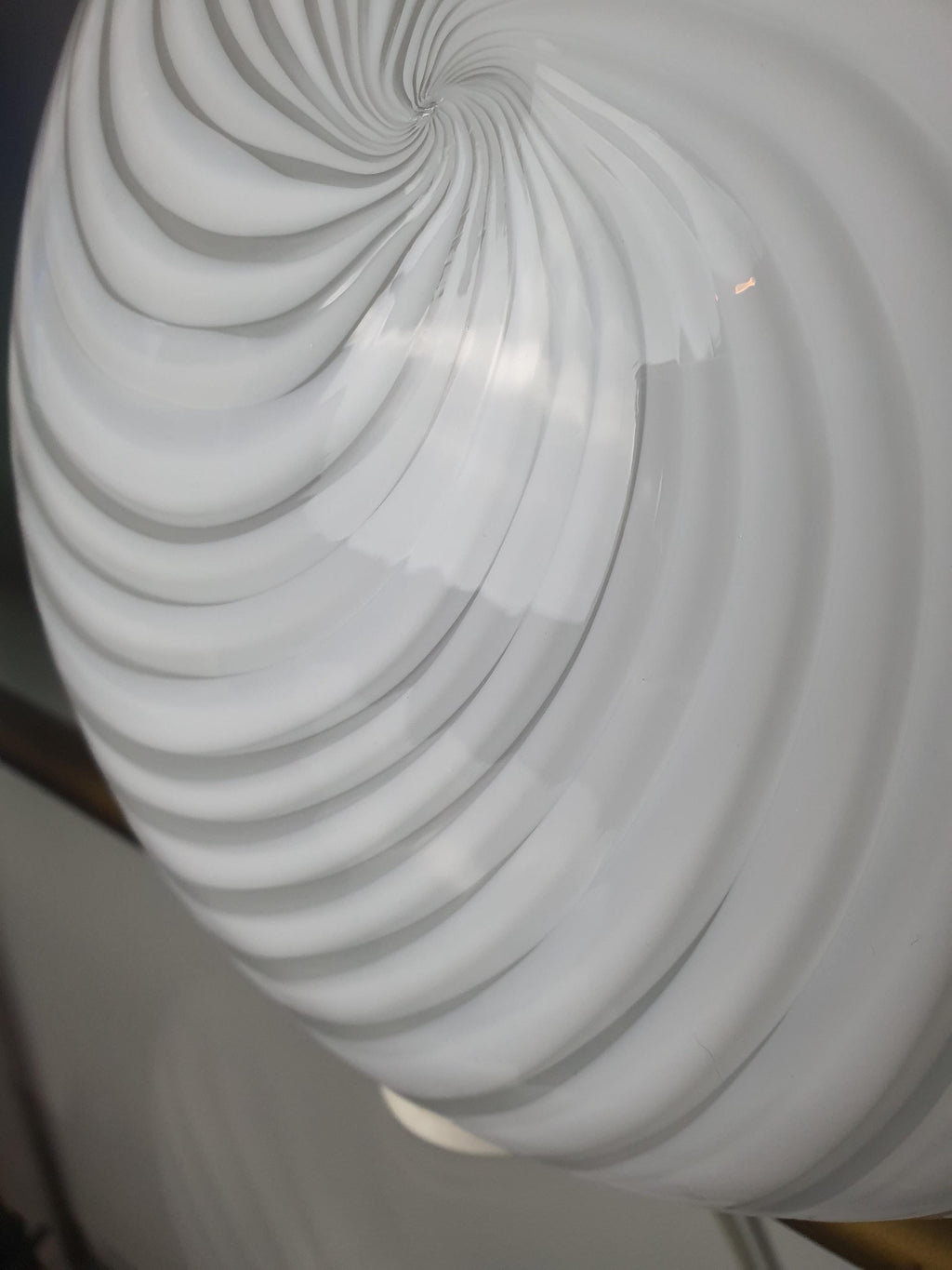 Vintage Murano Glass Swirl Flush Mount Light | Mid-Century Modern Retro Lighting