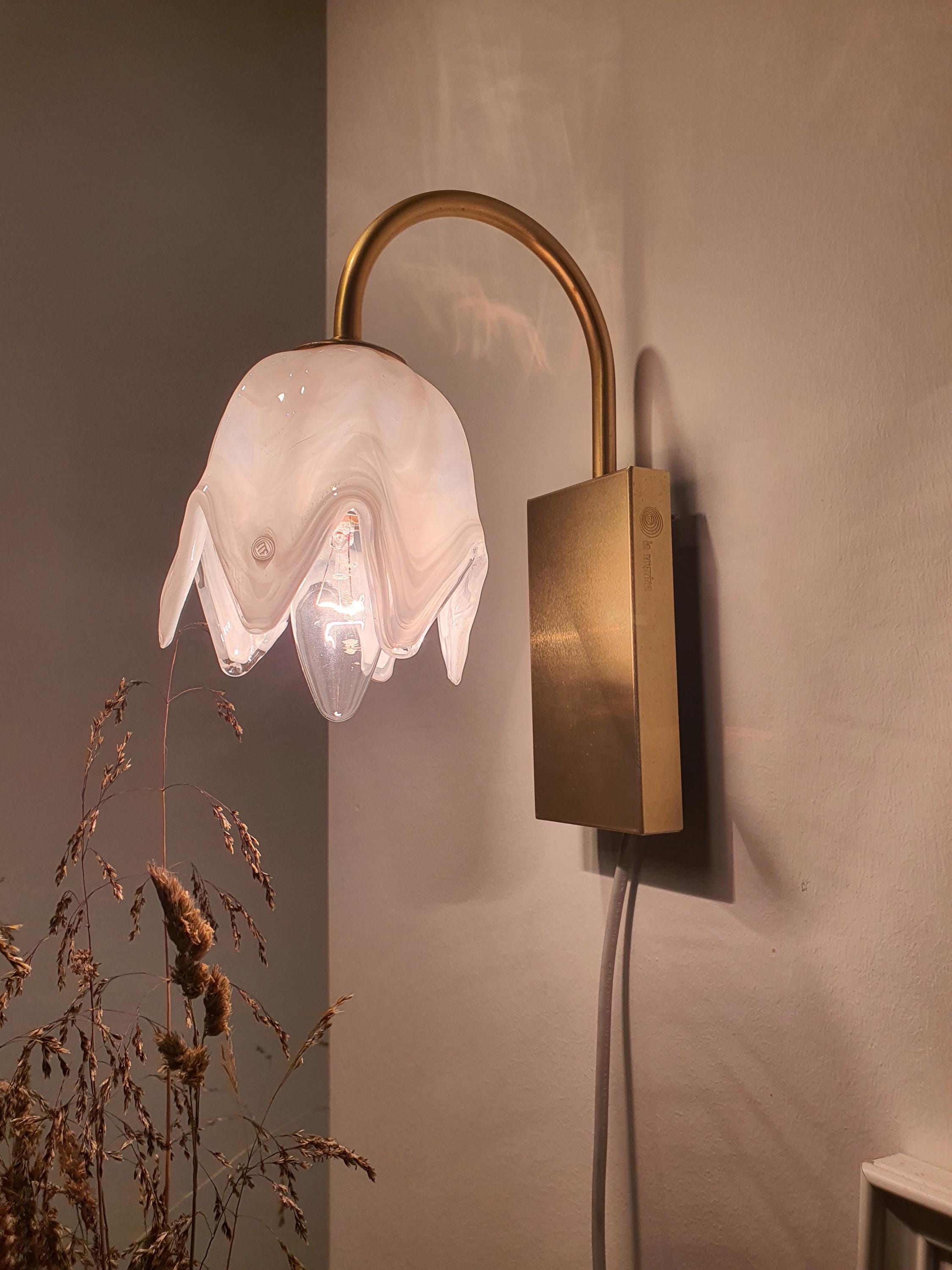 La Murrina Murano Glass Tulip Wall Sconce: Vintage Art Deco Lighting