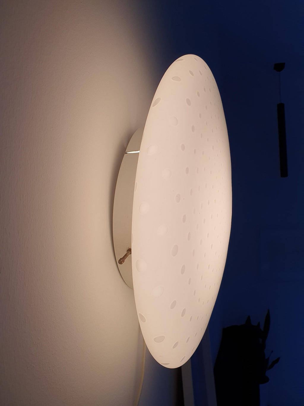 Lumière de plafond en verre de Murano vintage à bulles satinées, style scandinave MCM