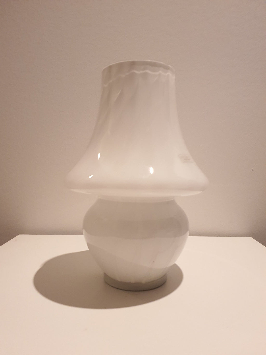 Vintage Murano Glass Mushroom Lamp: 1970s Italian Mid-Century Modern