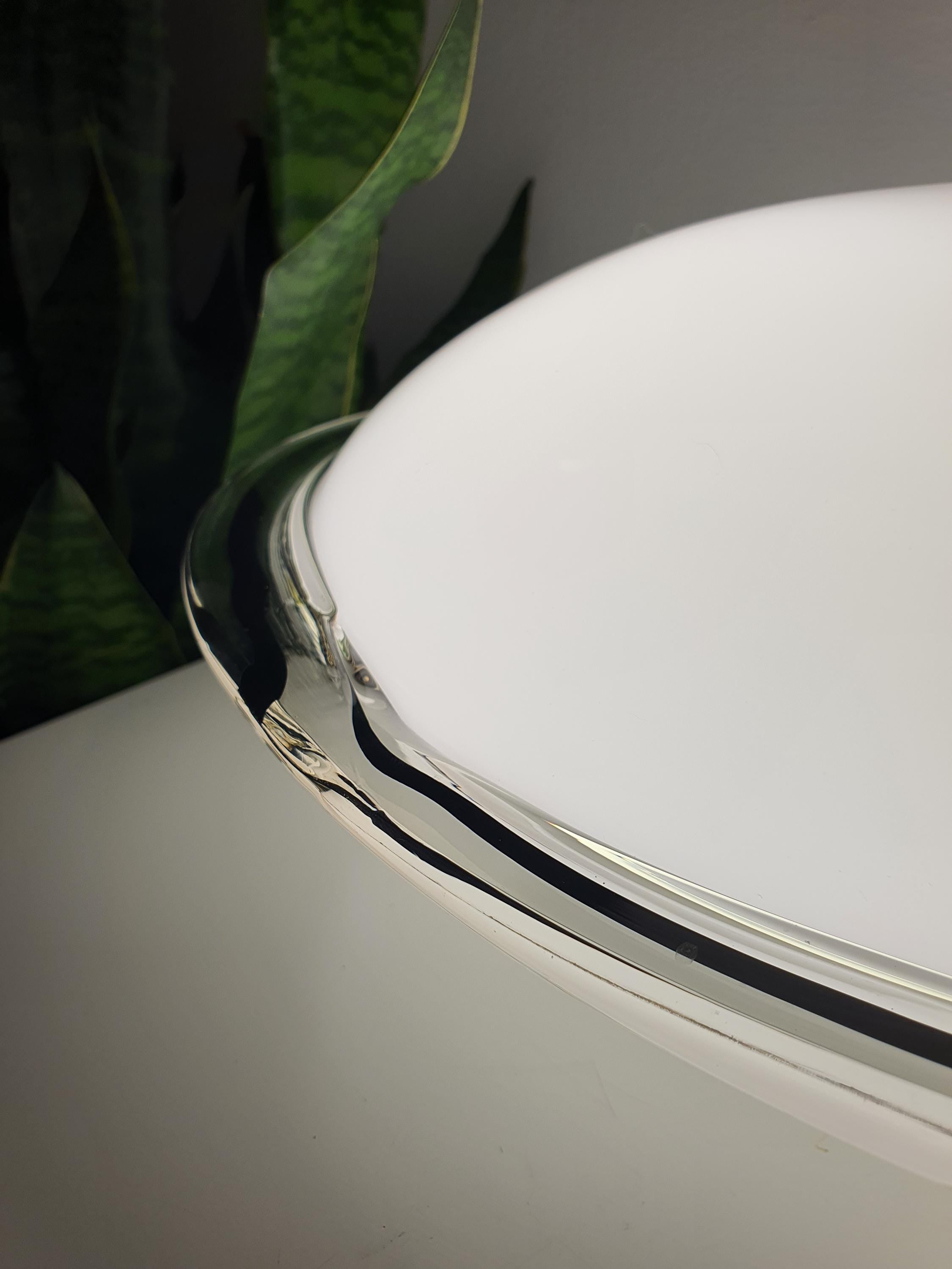 Murano Glass Flush Mount Light: Mid-Century Italian Ceiling/Wall Lamp