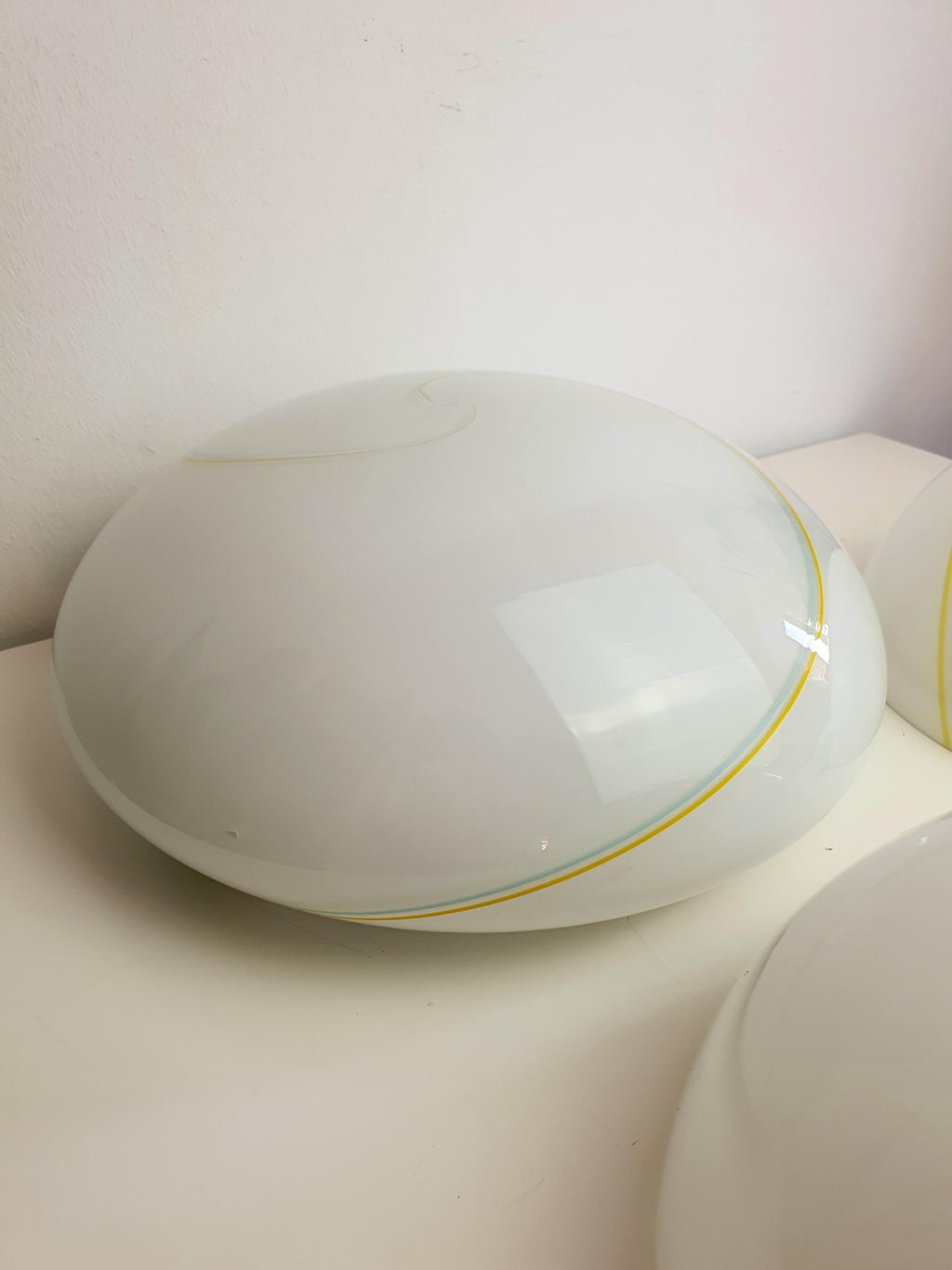 Murano Glass Lighting Set (3 Pieces) | Mid-Century Modern Sconces & Flush Mount | Italian Hand-Blown Vintage Light Trio