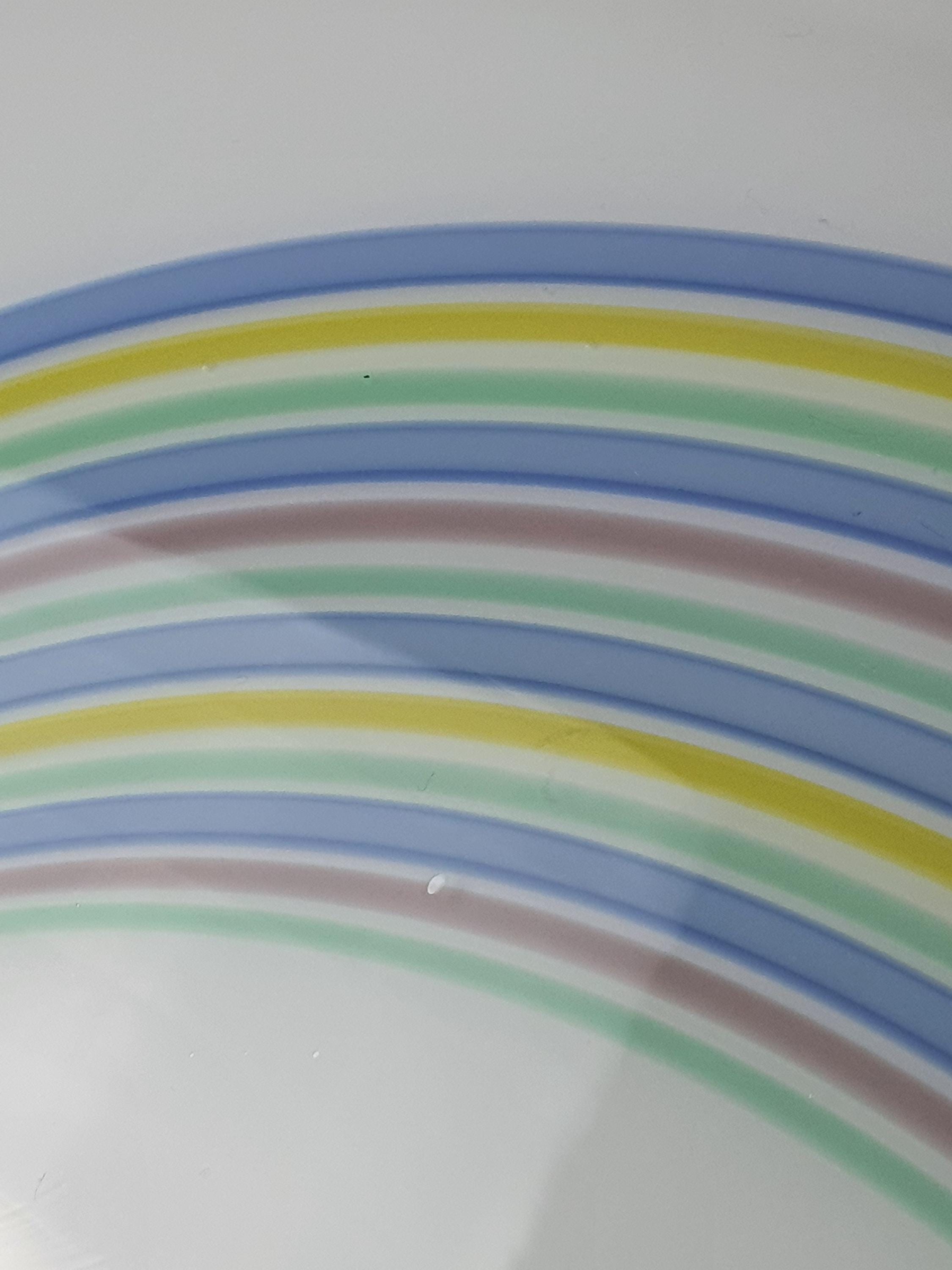 F. Fabbian 义大利穆拉诺玻璃多色漩涡吸顶灯 复古