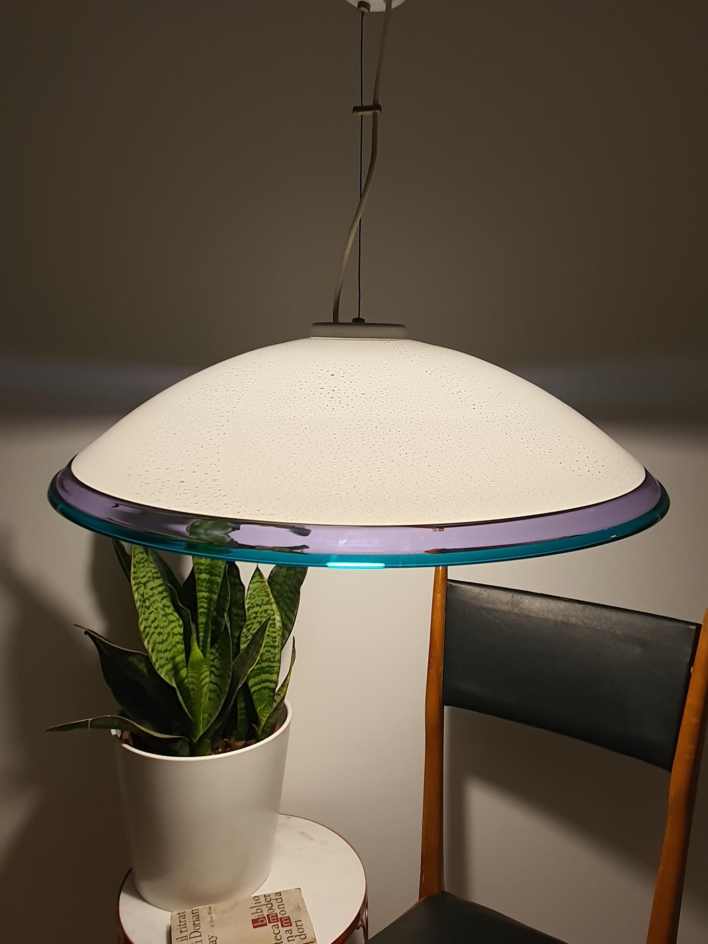 Vintage Murano Glass Pendant Light: Bell Shape Minimalist Lighting