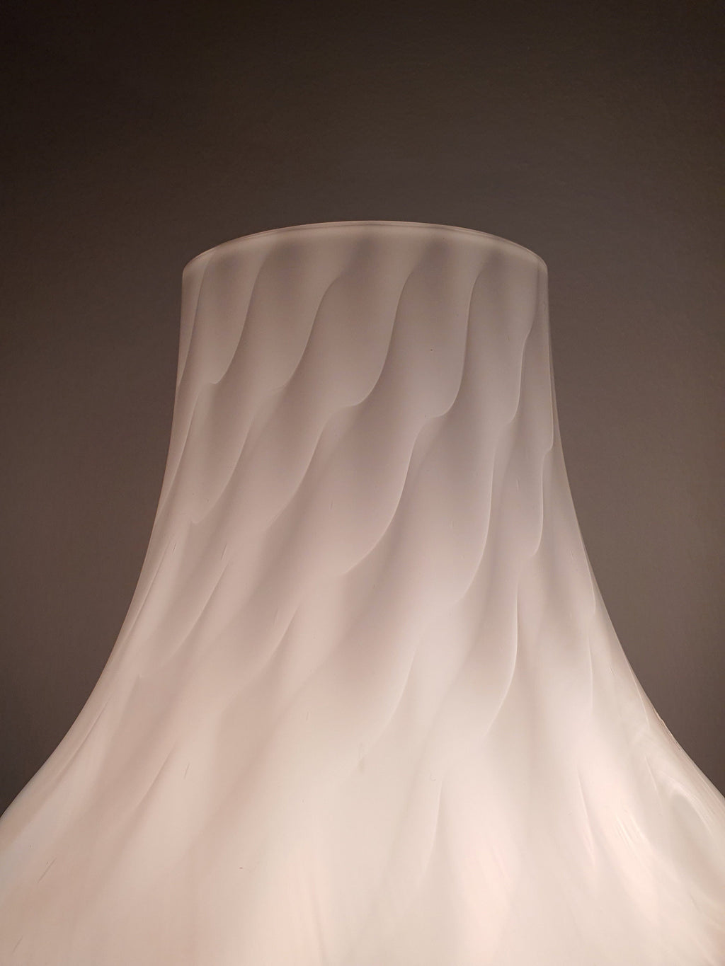Vintage Murano Glass Mushroom Lamp: 1970s Italian Mid-Century Modern