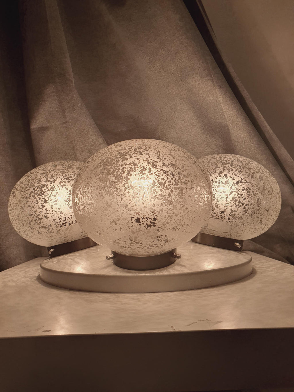 Stilnovo Vintage 4-Globe Flush Mount Light: Italian Mid-Century Modern