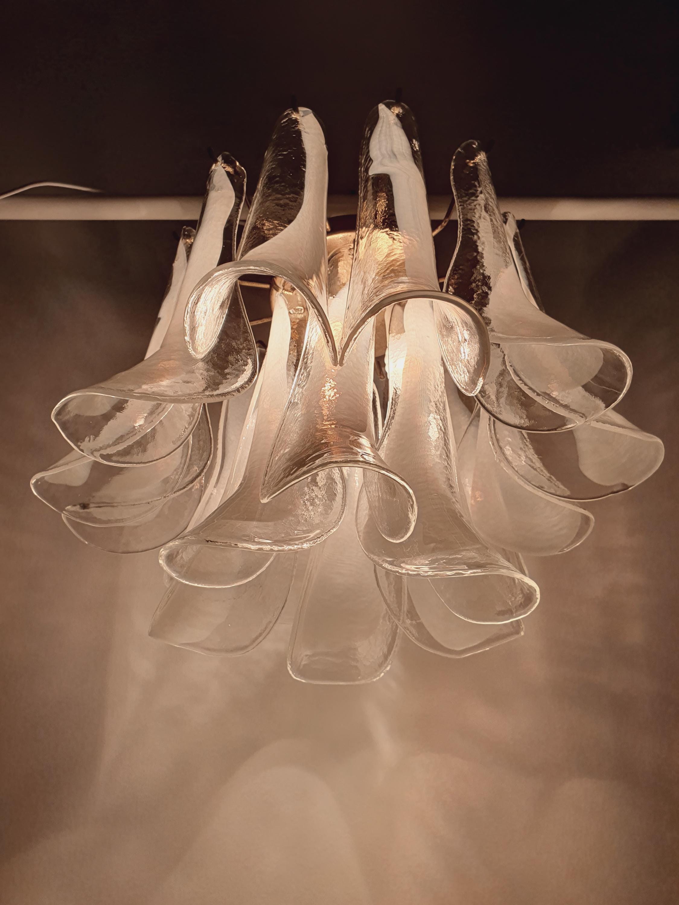 La Murrina White Petals Chandelier | Vintage Murano Glass Floral Design