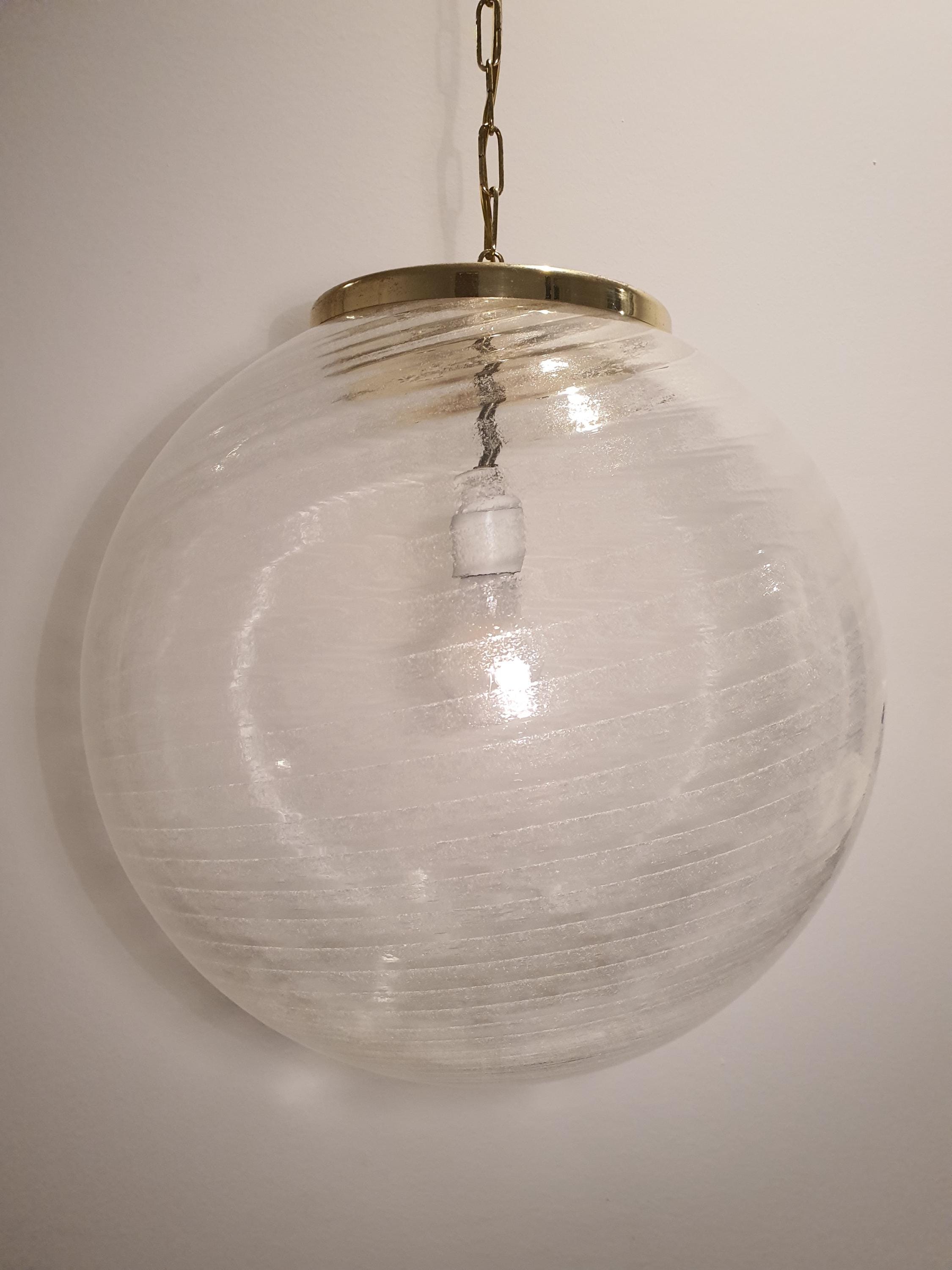 Handcrafted Murano Glass Bubble Globe Pendant Light - Retro Home Decor
