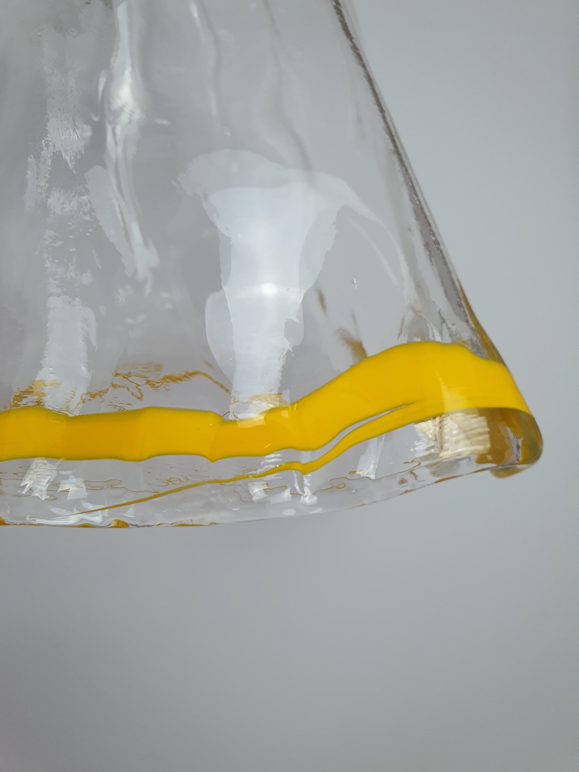 Vintage Murano Glass Bell Pendant Lamp: La Murrina Floral Lighting