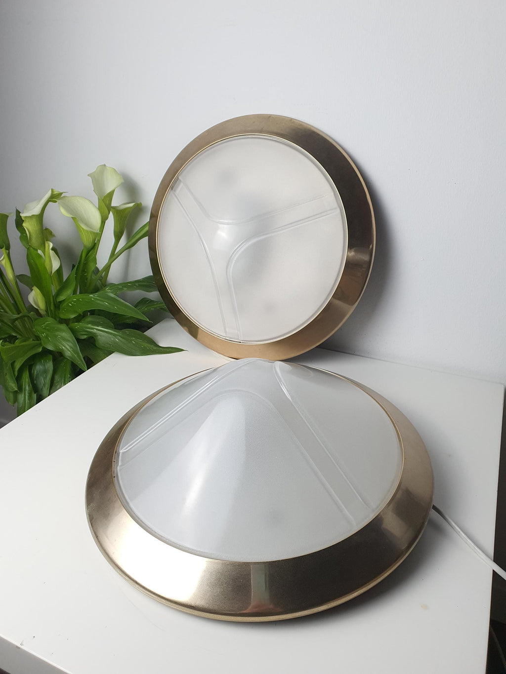 Pair of Prisma Pulsa Mid-Century Italian Ceiling or Wall Lights