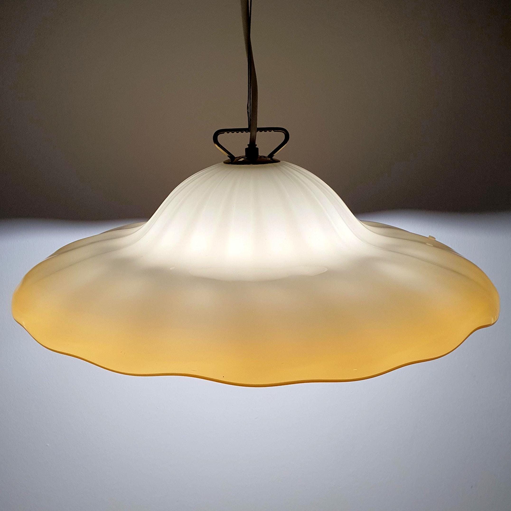 La Murrina crème brûlé caramel floral pendant light in vintage Murano Glass