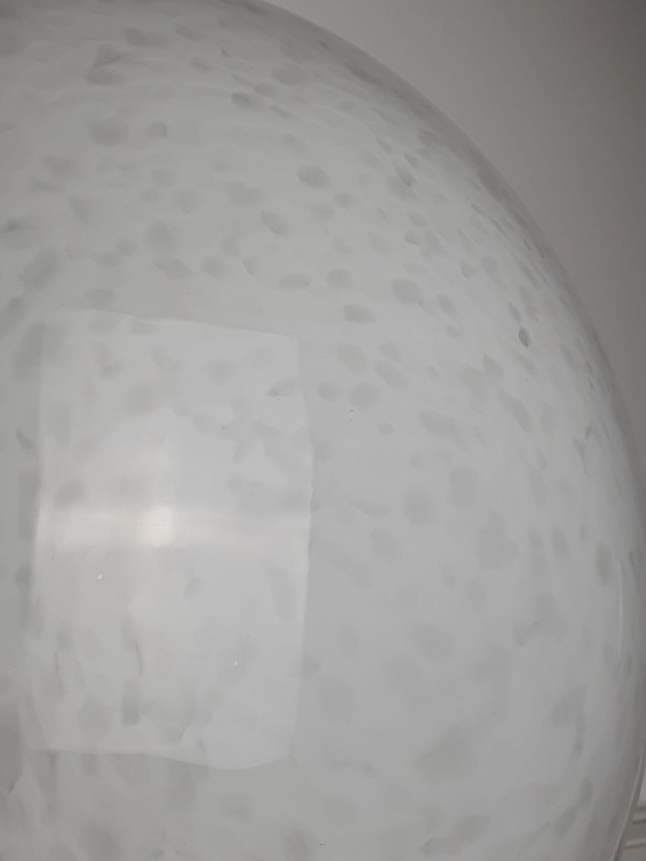 Vintage Murano glass moonstone white spotted flush mount ceiling or wall light