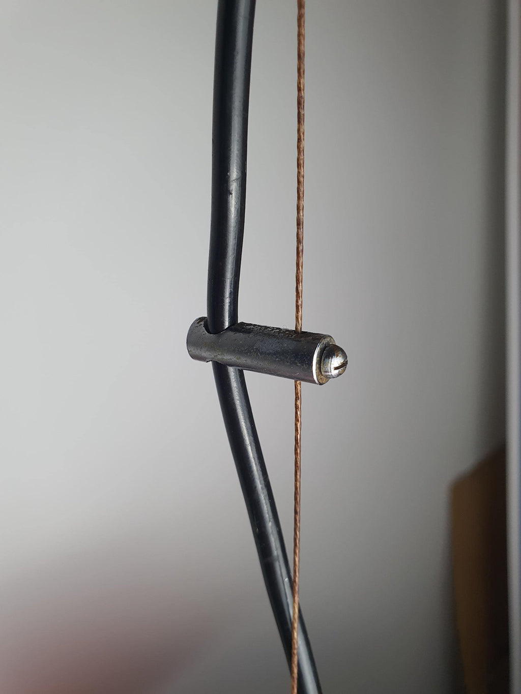1970s Italian pendant light — chrome aging and wear consistent with vintage condition