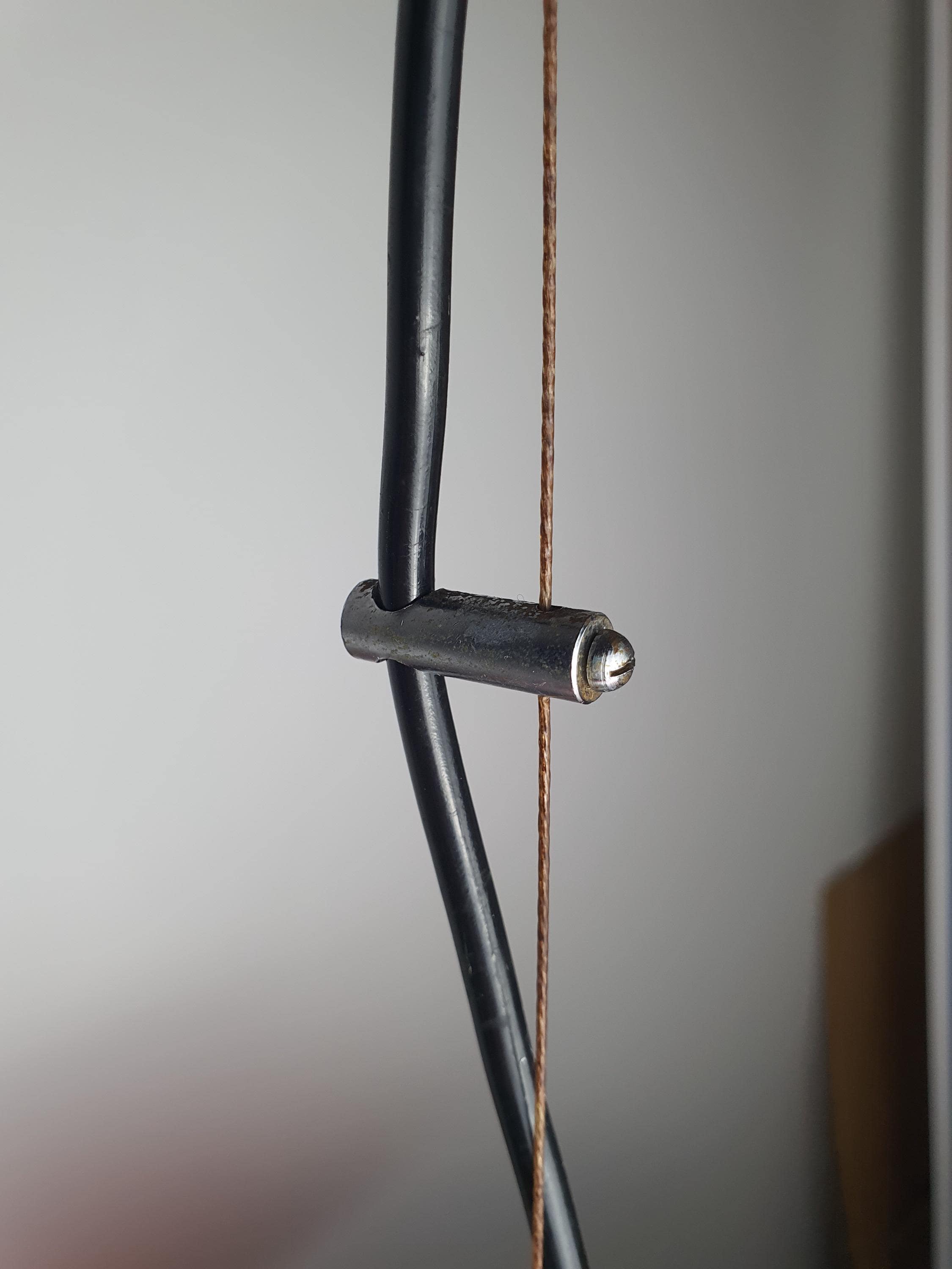 1970s Italian pendant light — chrome aging and wear consistent with vintage condition
