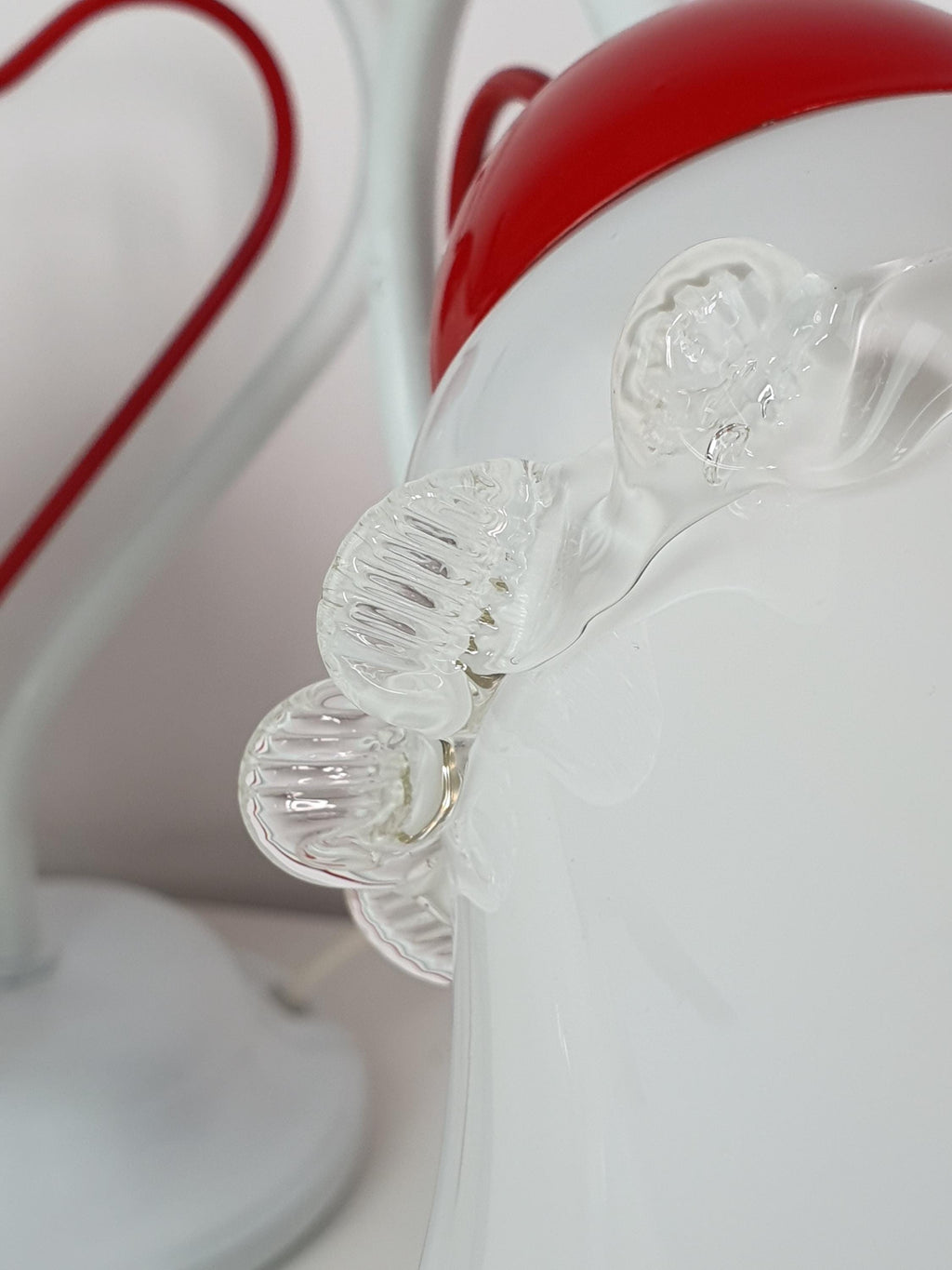 Murano Glass Tulip Table Lamps: Mid-Century Modern Floral Bedside Lights