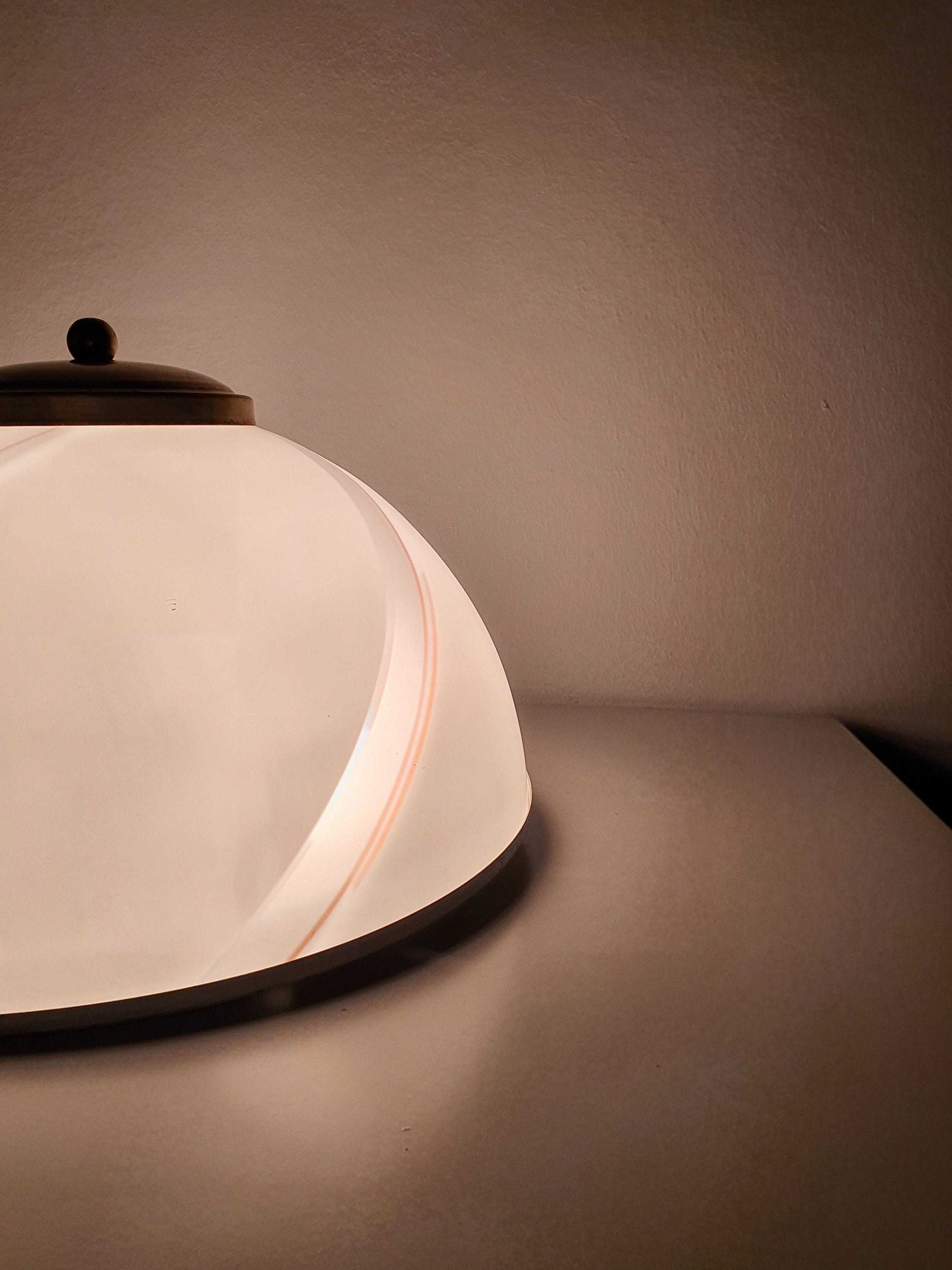 Vintage Italian Mid-Century Modern Murano Glass Table Lamp 1970s