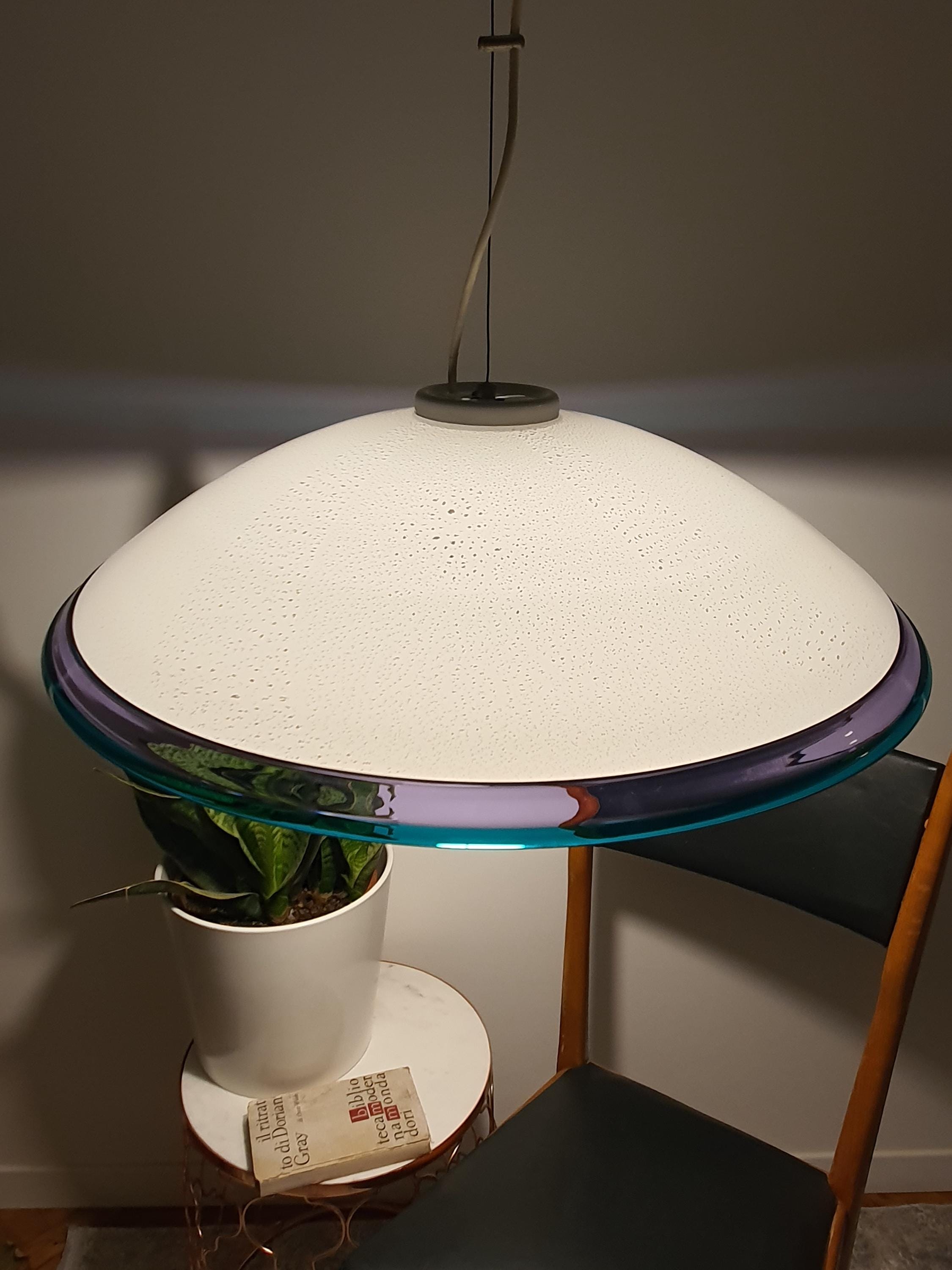 Vintage Murano Glass Pendant Light: Bell Shape Minimalist Lighting