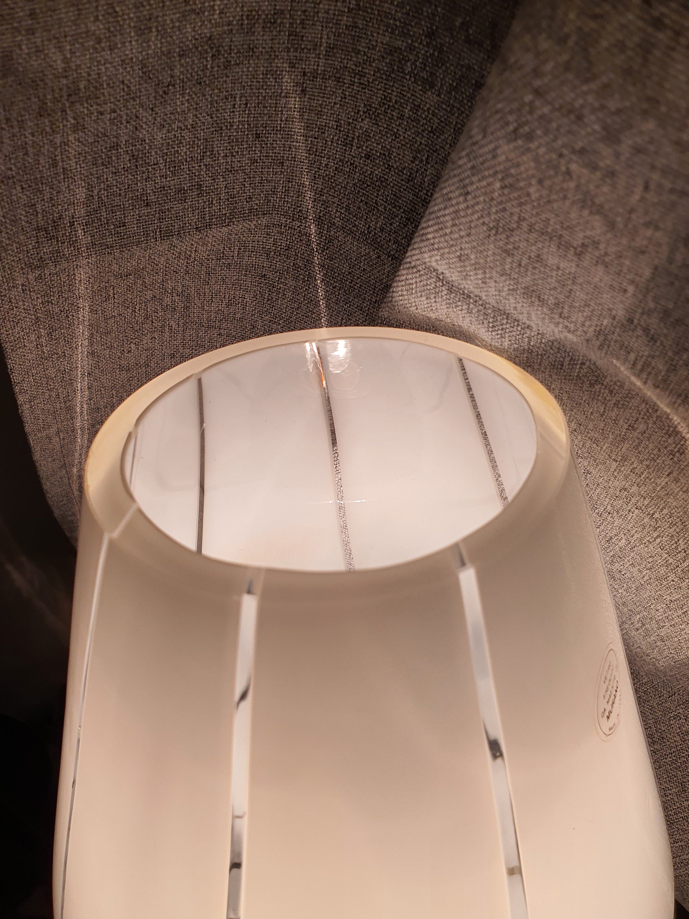 Vintage White Murano Glass Mushroom Lamp: 1970s Mid-Century Modern Bedside Light