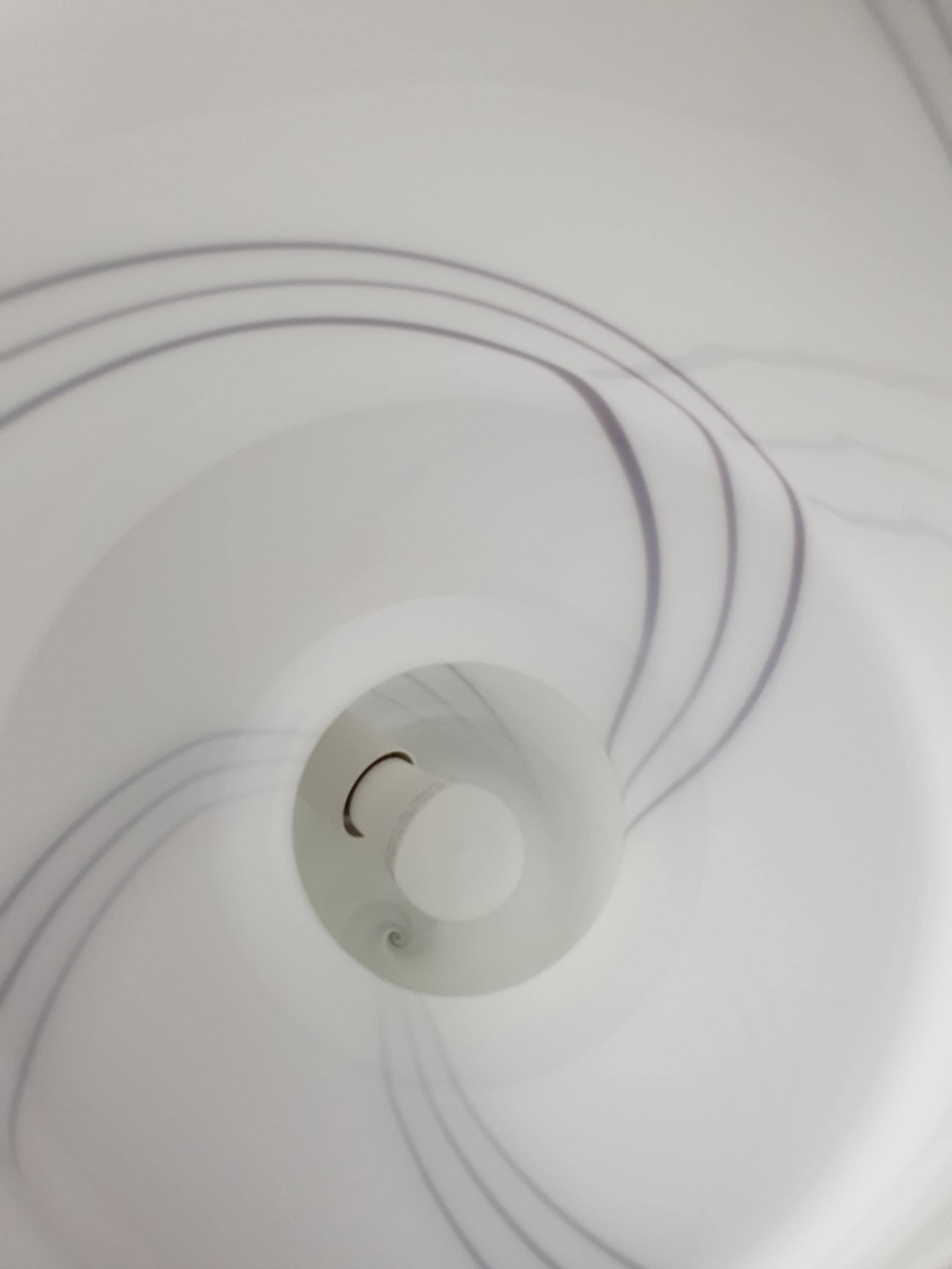 Vintage Murano Glass Mushroom Table Lamp | White with Black Swirl Lines | Mid-Century Italian Lighting