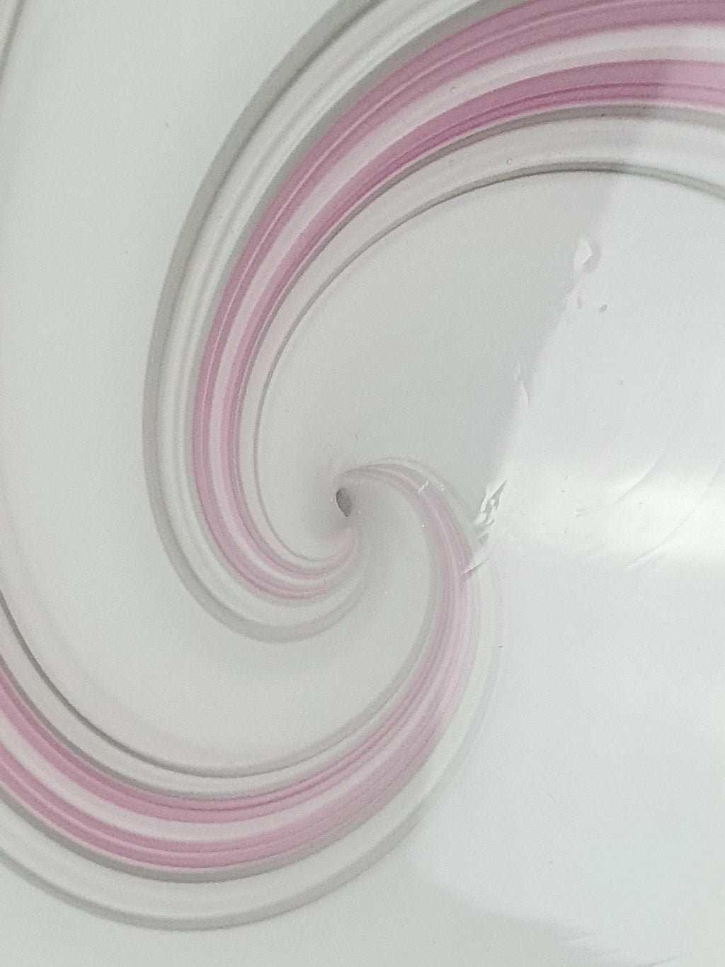 Vintage Murano glass white pink grey swirl flush mount or sconce
