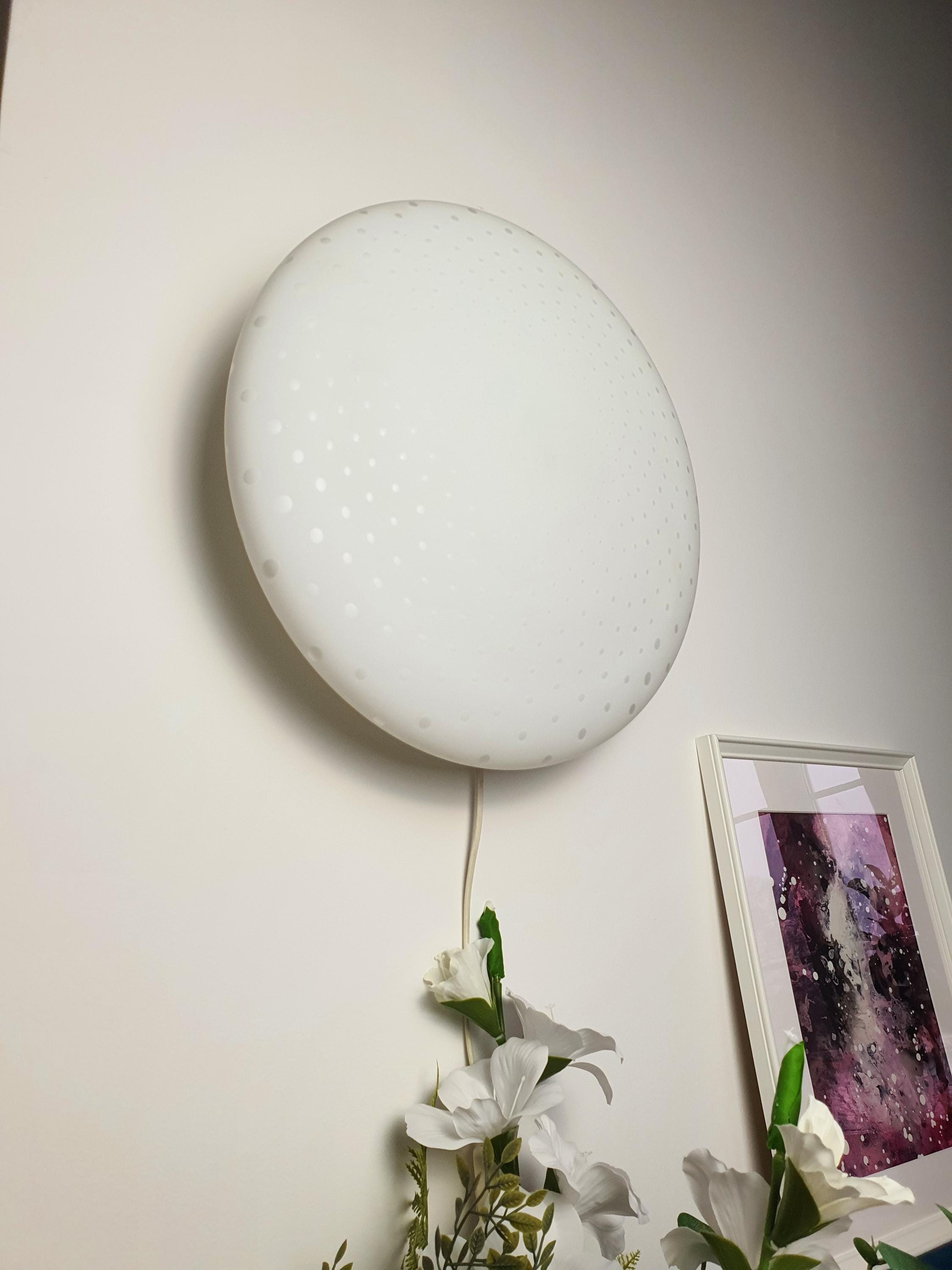 Vintage bubbled satin Murano glass swirl flush mount light