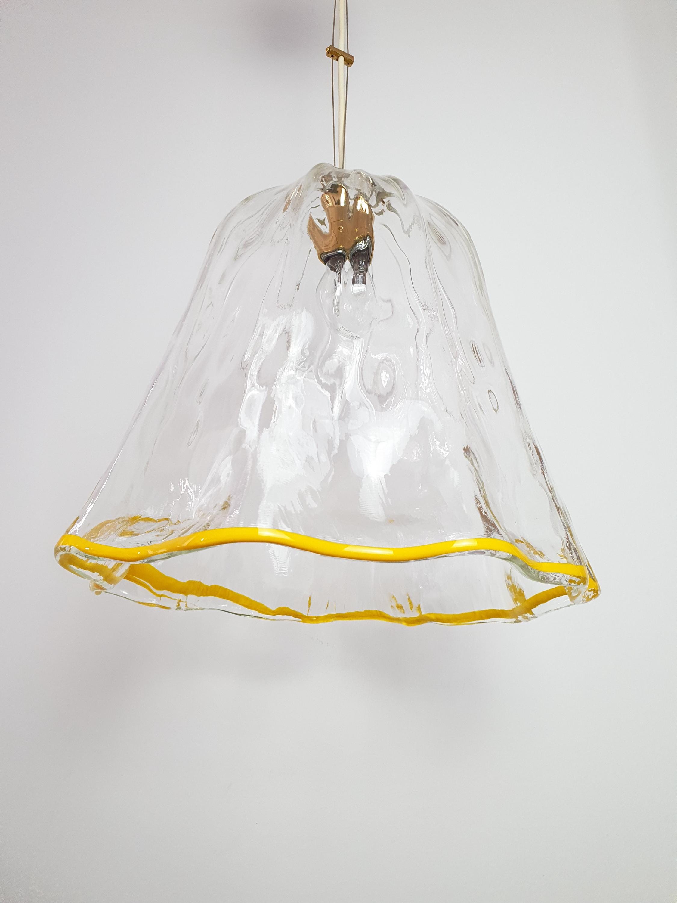 Vintage Murano Glass Bell Pendant Lamp by La Murrina – 1980s Italian Hand-Blown Ceiling Light